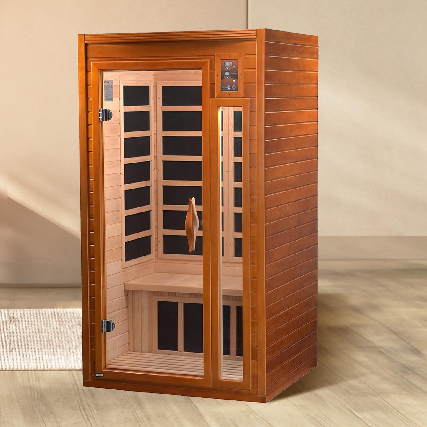 DYNAMIC SAUNAS AMZ-DYN-6106-01 Barcelona 1-2 Person Far Infrared Sauna - Curbside Shipping The Champ Gear