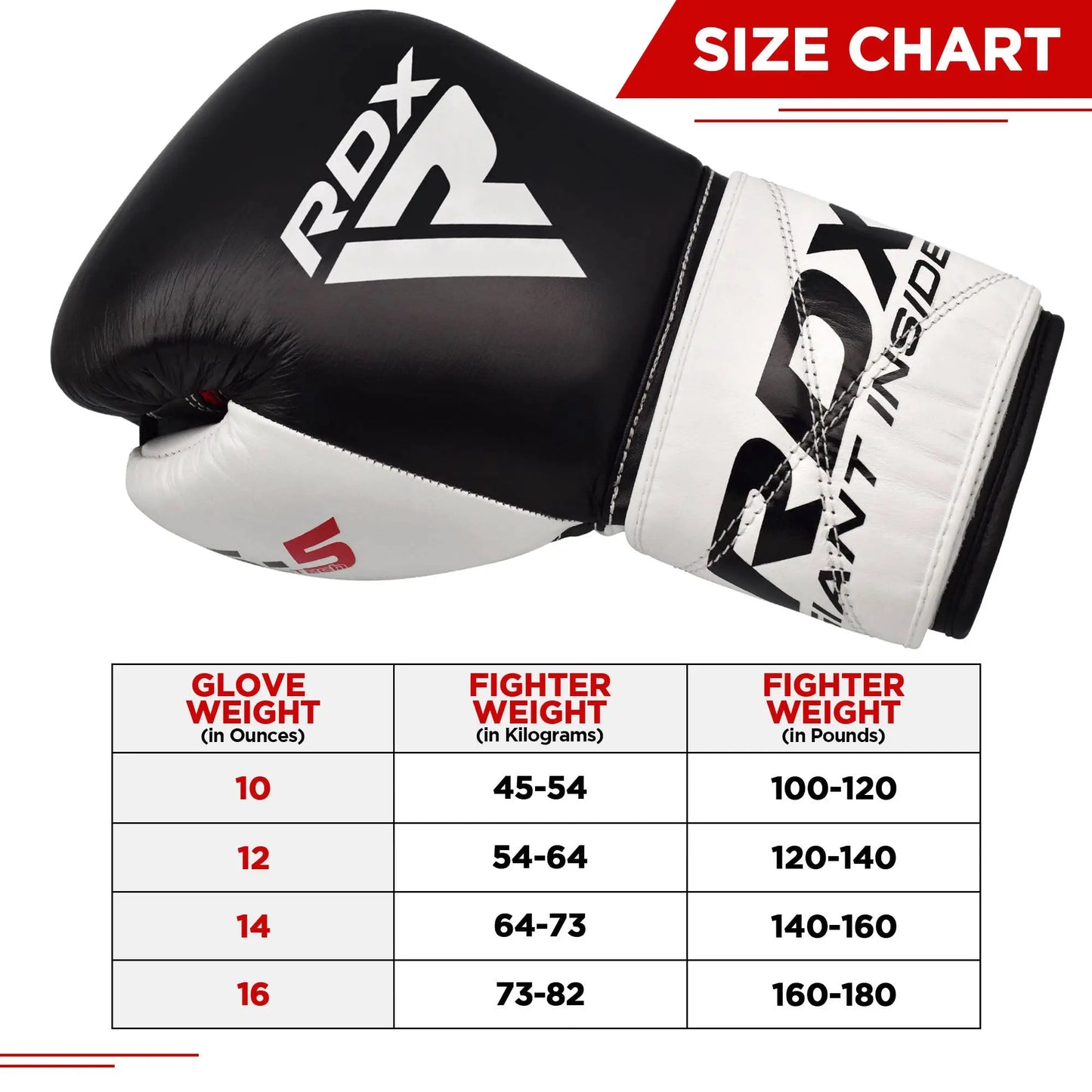 RDX Boxing Gloves Premium Cow Hide Leather - The Champ Gear