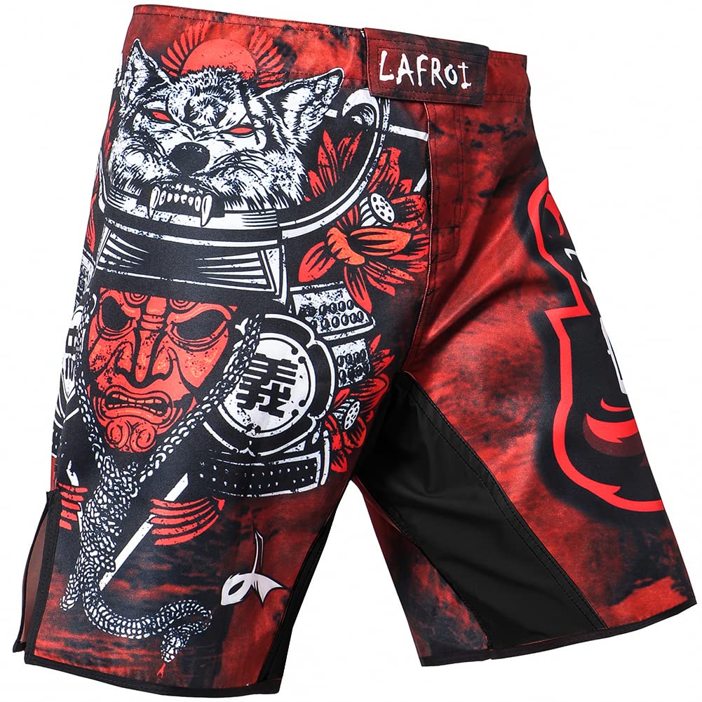 LAFROI Mens MMA Cross Training Boxing Shorts Trunks Fight Wear with Drawstring and Pocket-QJK01 The Champ Gear