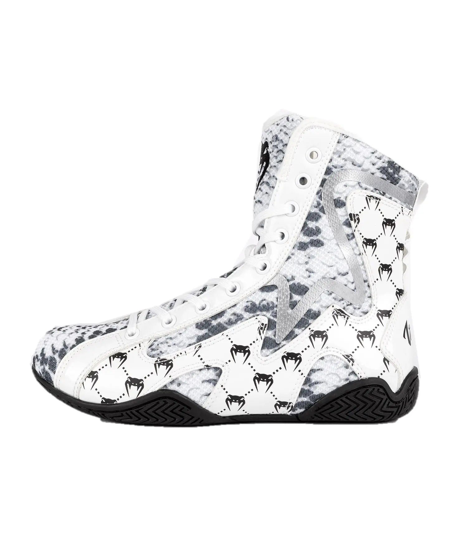 Venum White Snake Boxing Shoes - White - The Champ Gear