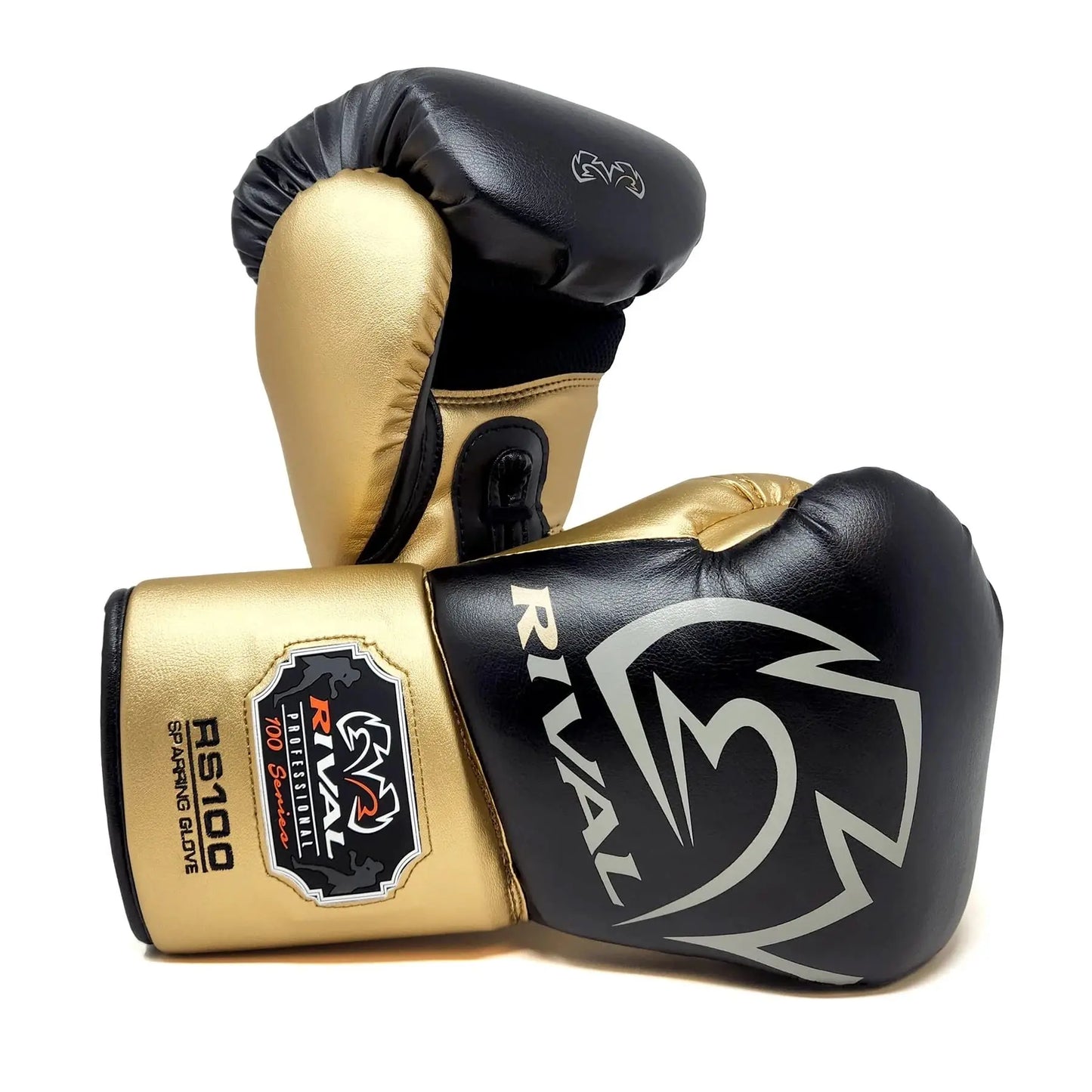 RIVAL Boxing RS100 Professional Lace-Up Sparring Gloves, Handcrafted with Super-Rich Microfiber PU, Ergonomically Designed to Perfectly Fit Your Hand The Champ Gear