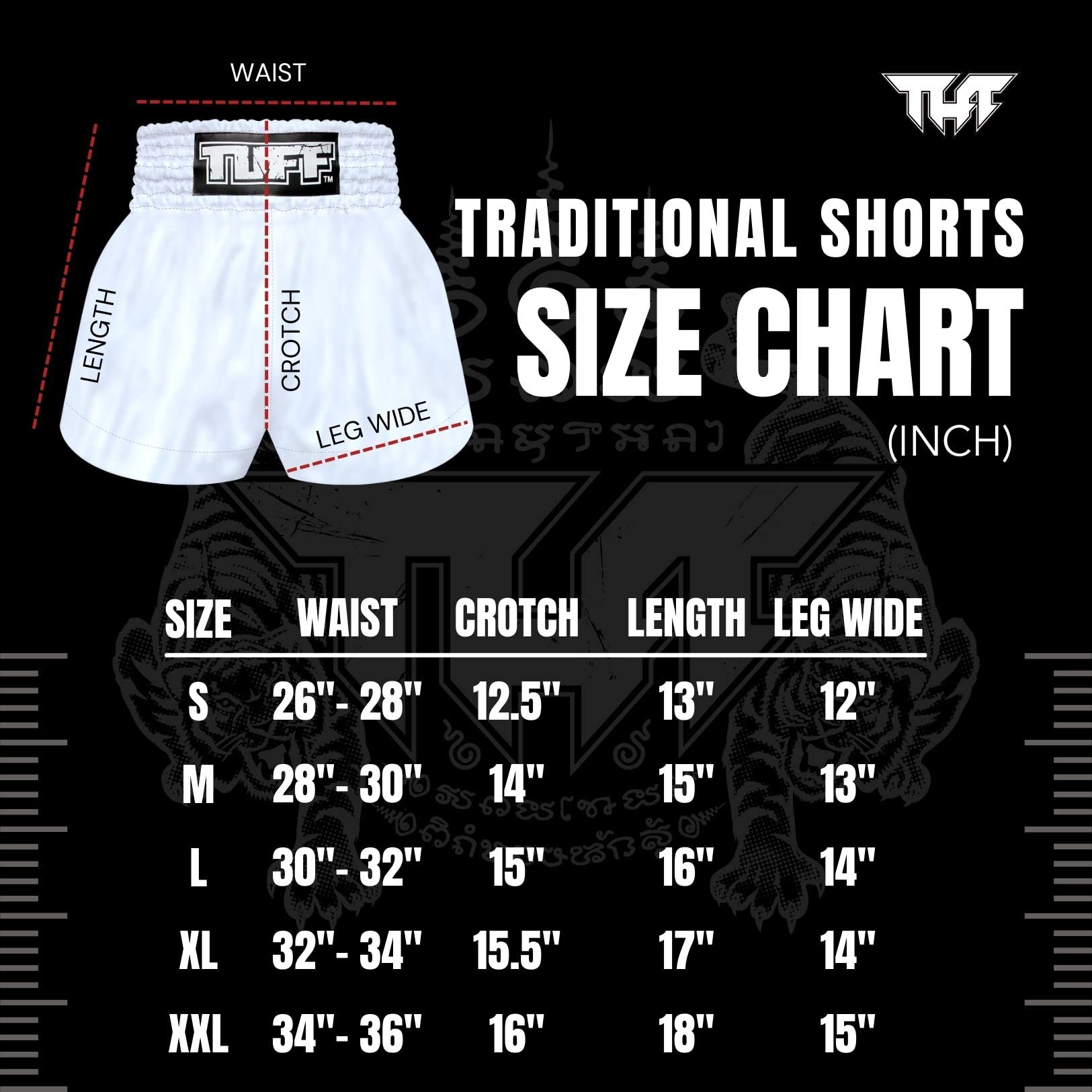 Tuff Sport Muay Thai Shorts Boxing Shorts Trunks Kick Martial Arts Training Gym Clothing The Champ Gear