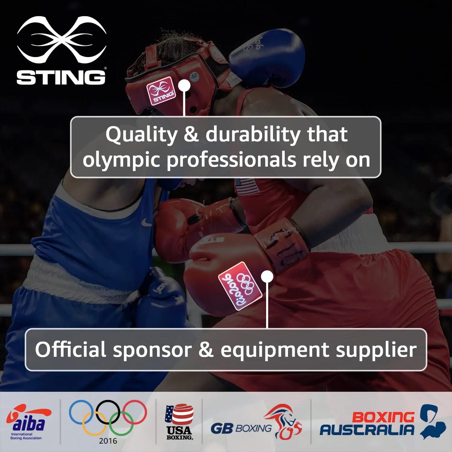 STING Elasticized Boxing Hand Wraps, Boxing Equipment for Professional Competition and Training The Champ Gear