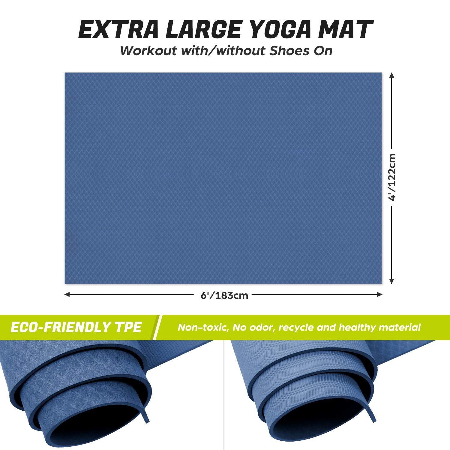 Odoland Large Exercise Mat 6mm The Champ Gear