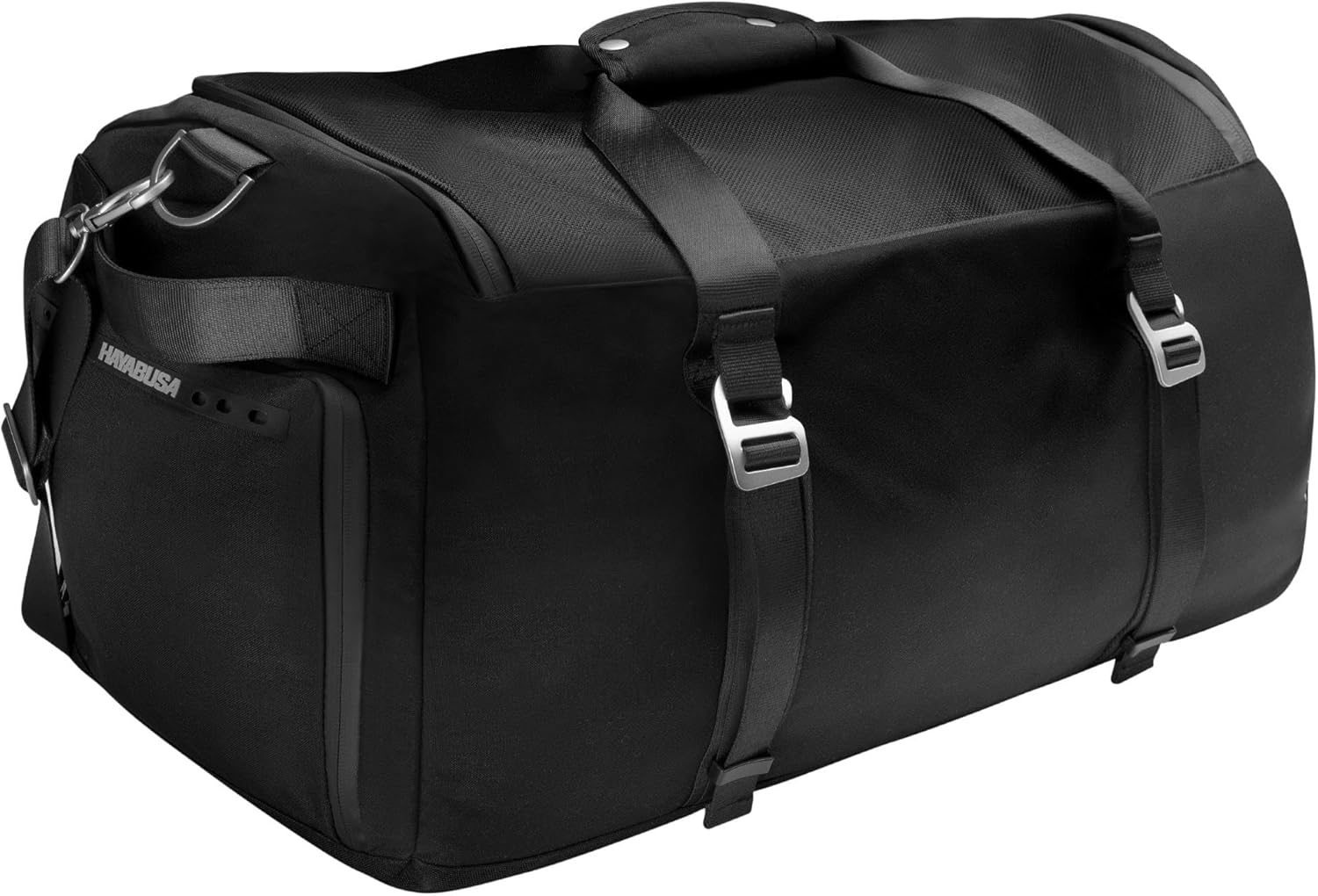 Hayabusa Airstream Athletic Duffle Gym Bag for Women and Men - Black, 50l Duffle Bag - 7 Zippered Pockets, Good for Travel, Boxing, MMA, BJJ, Kickboxing, Muay Thai, Wrestling, Glove/Shoe Compartment The Champ Gear