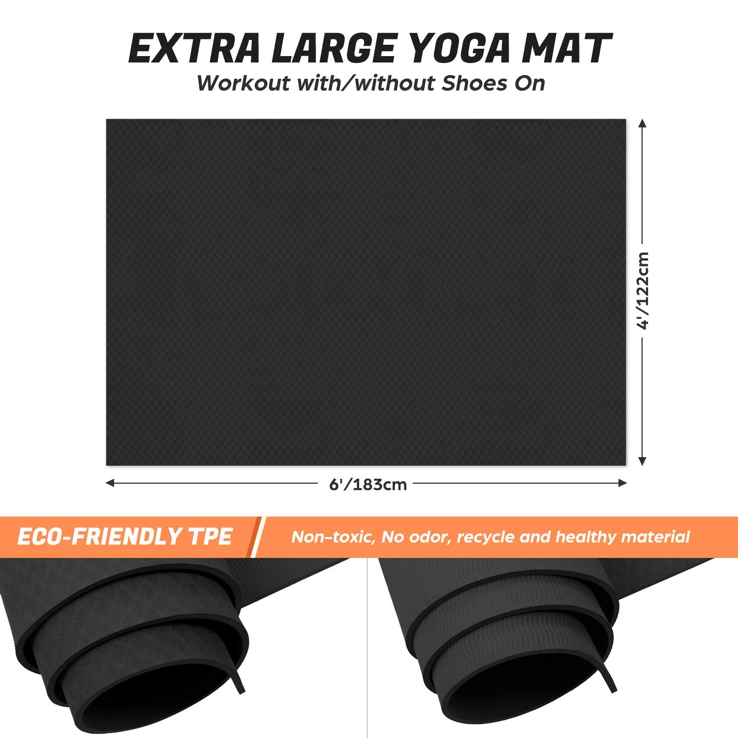 Odoland Large Exercise Mat 6mm The Champ Gear