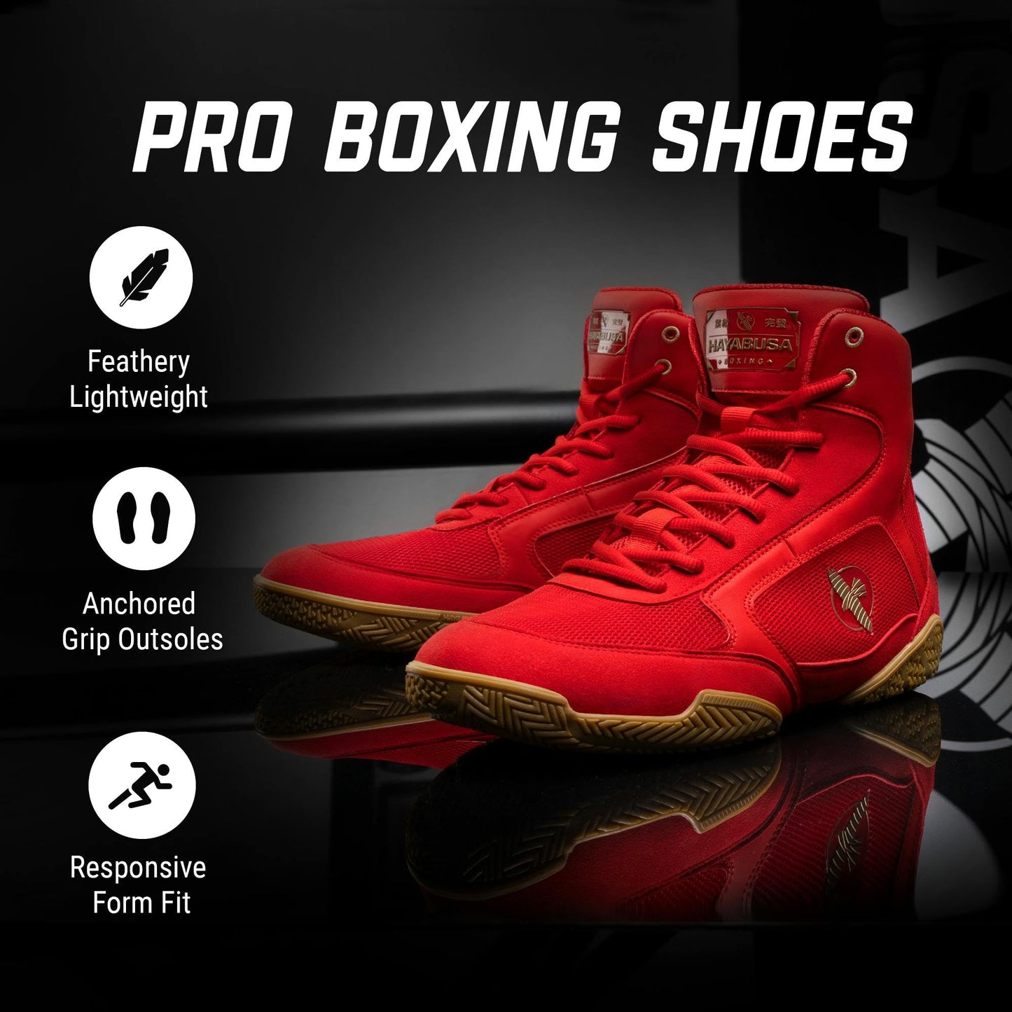 Hayabusa Pro Boxing Shoes for Men & Women The Champ Gear