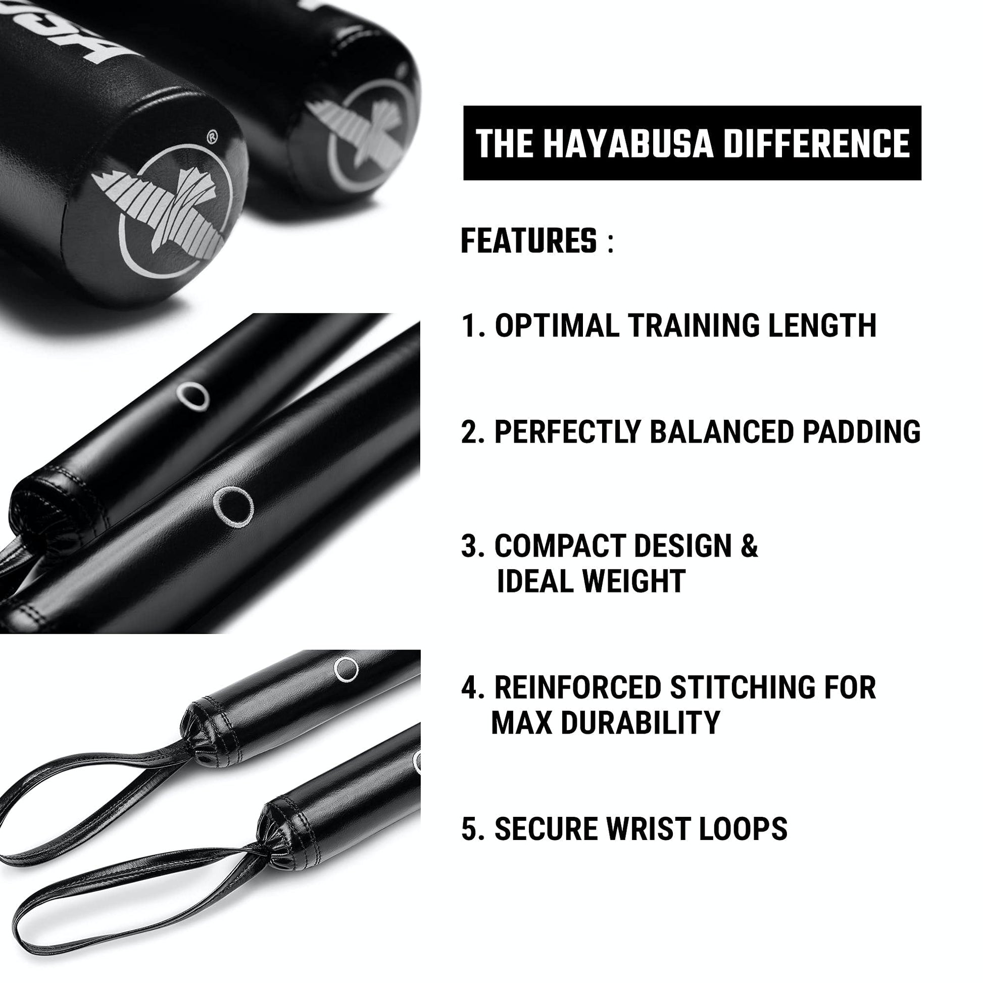 Hayabusa Boxing Training Sticks - Pair The Champ Gear