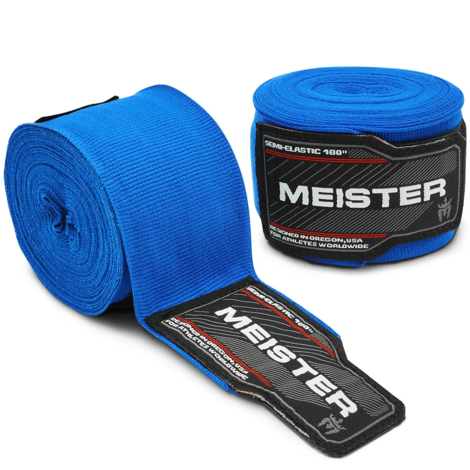 Meister Adult 180" Semi-Elastic Hand Wraps for MMA & Boxing (Pair) - The Champ Gear