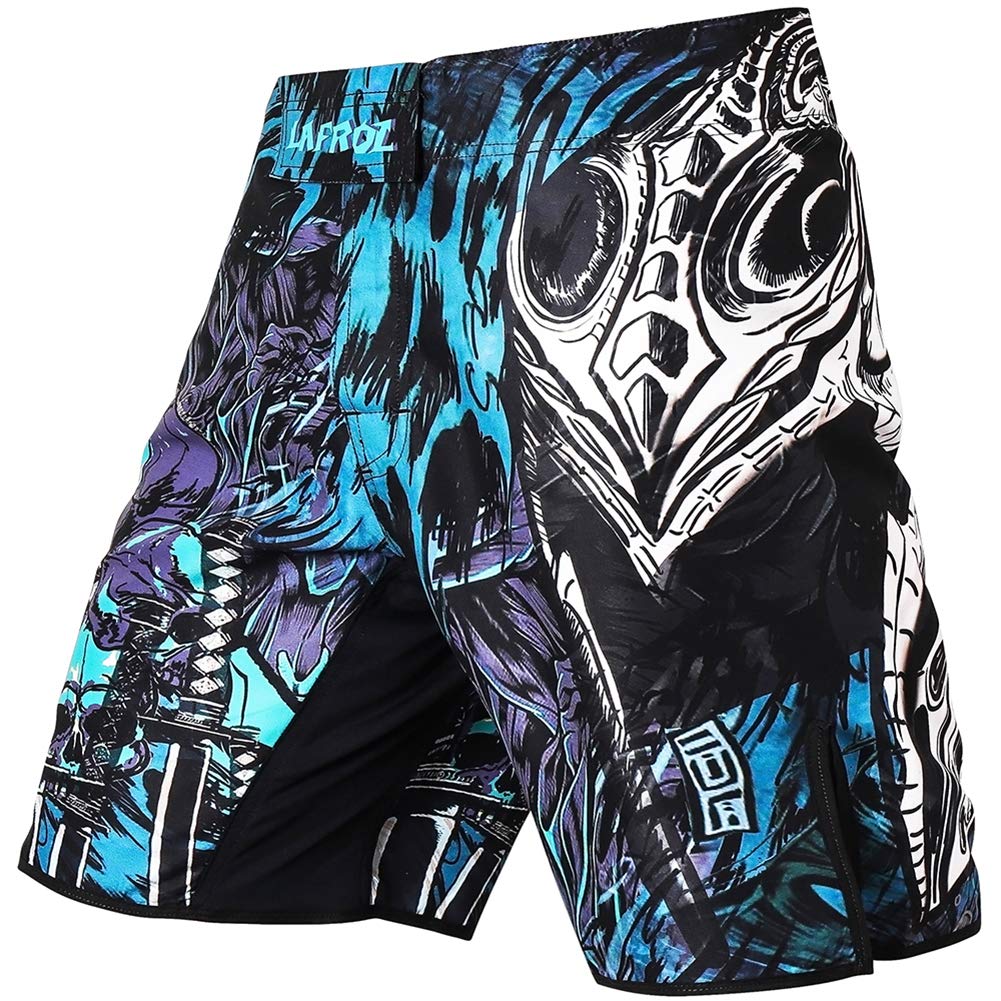 LAFROI Mens MMA Cross Training Boxing Shorts Trunks Fight Wear with Drawstring and Pocket-QJK01 The Champ Gear