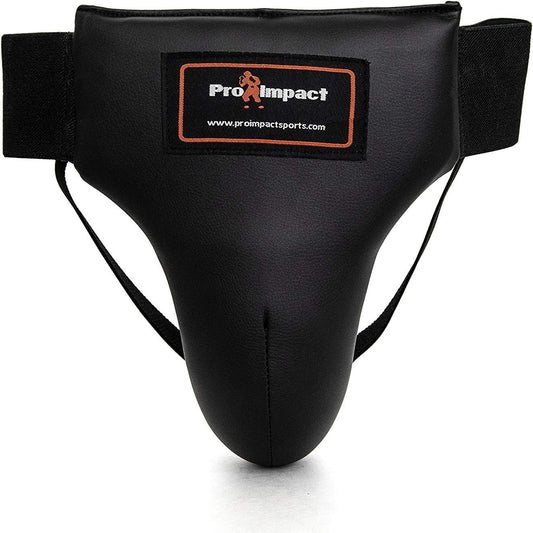 Pro Impact Boxing MMA Training Muay Thai Groin Abdominal Protector - Comfortable Ultimate Protection for Contact Sports - Perfect for Gym & Workout Use (Black, Medium) The Champ Gear