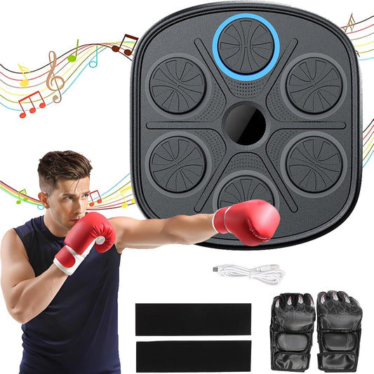 Smart Music Punching Machine, Kids Interactive Musical Boxing Set, Adjustable Height, Soft Safety Cushion, Lightweight, Indoor Use The Champ Gear