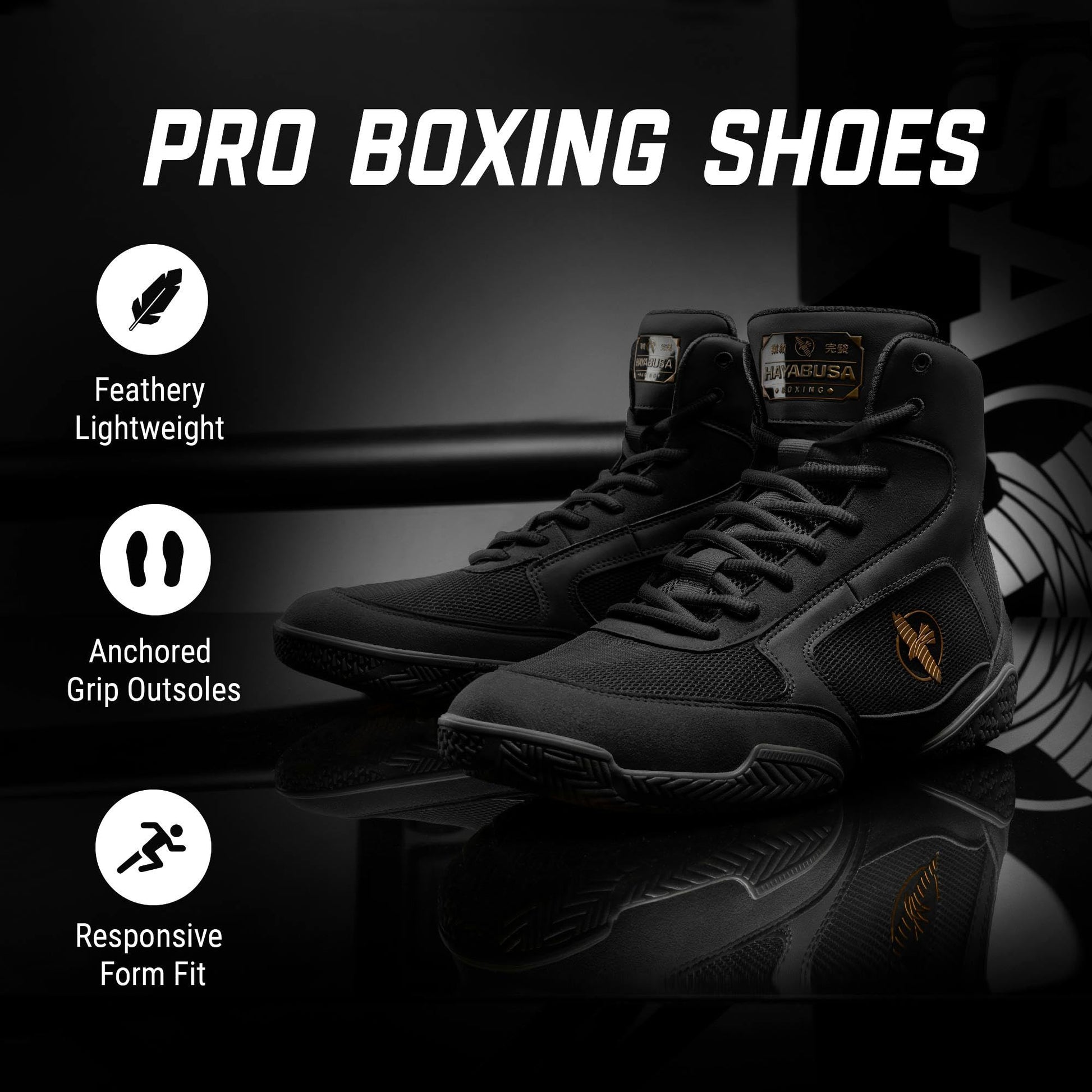 Hayabusa Pro Boxing Shoes for Men & Women The Champ Gear