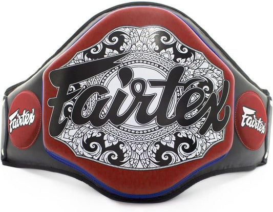 Fairtex New Belly Pads Guard BPV3 RED Black Muay Thai Kickboxing MMA K1 Micro Fiber The Champ Gear