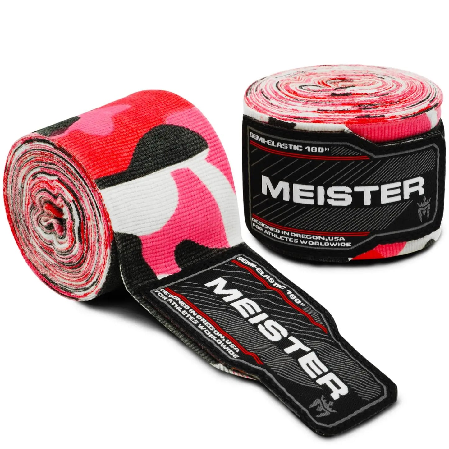 Meister Adult 180" Semi-Elastic Hand Wraps for MMA & Boxing (Pair) - The Champ Gear