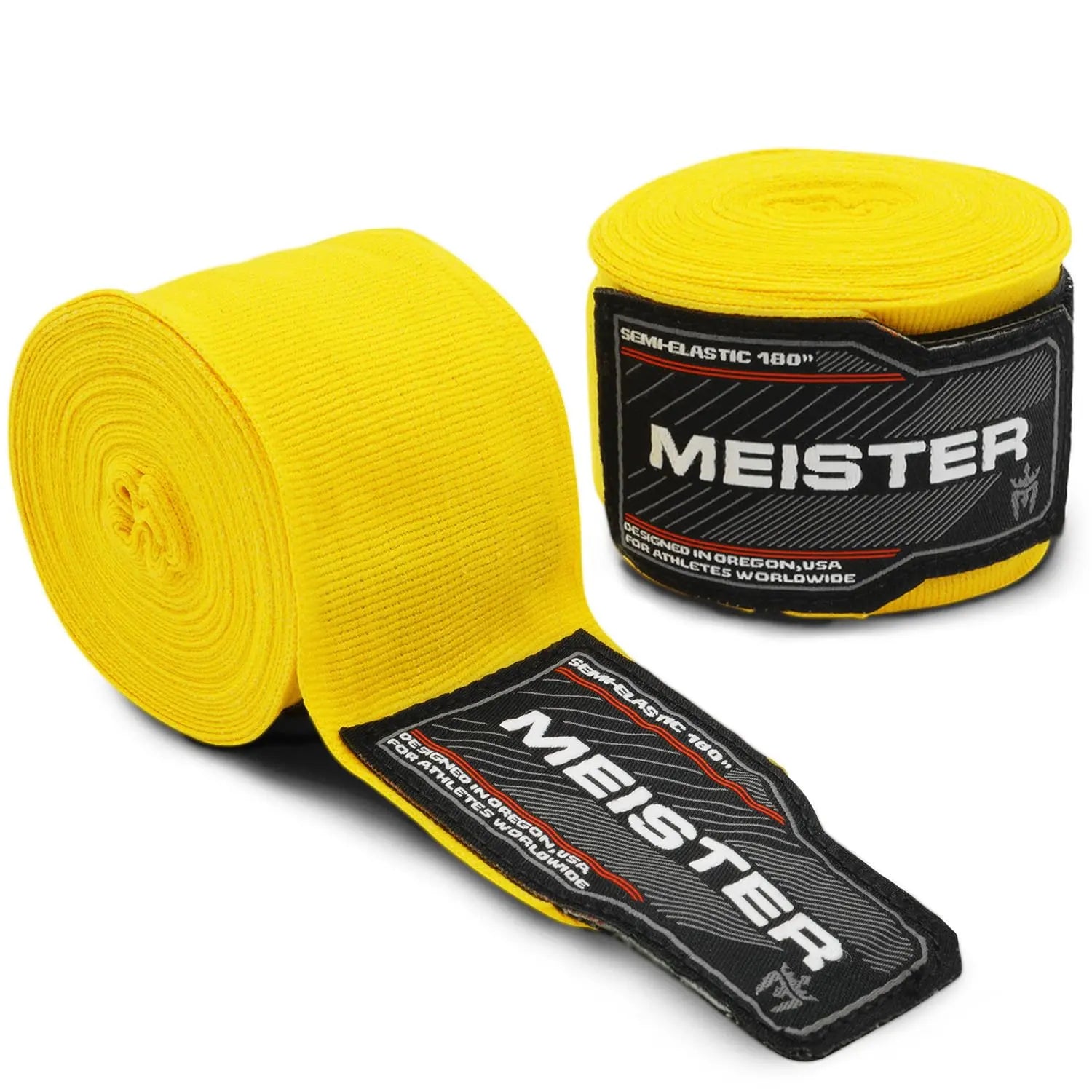 Meister Adult 180" Semi-Elastic Hand Wraps for MMA & Boxing (Pair) - The Champ Gear