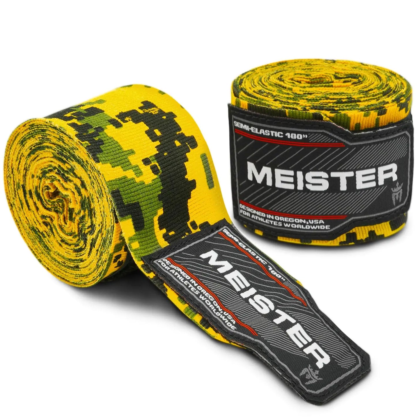 Meister Adult 180" Semi-Elastic Hand Wraps for MMA & Boxing (Pair) - The Champ Gear