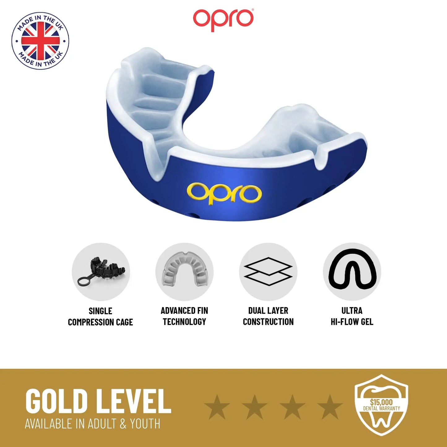 OPRO Gold Level | Boxing Mouth Guard - The Champ Gear