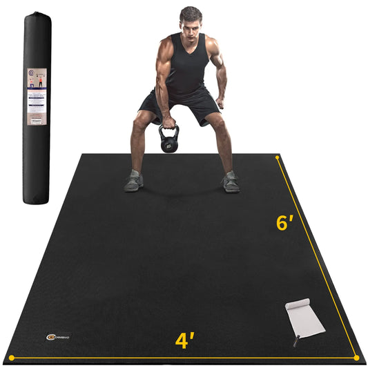 CAMBIVO Large Workout Mat (6' x 4' x 7mm) - The Champ Gear