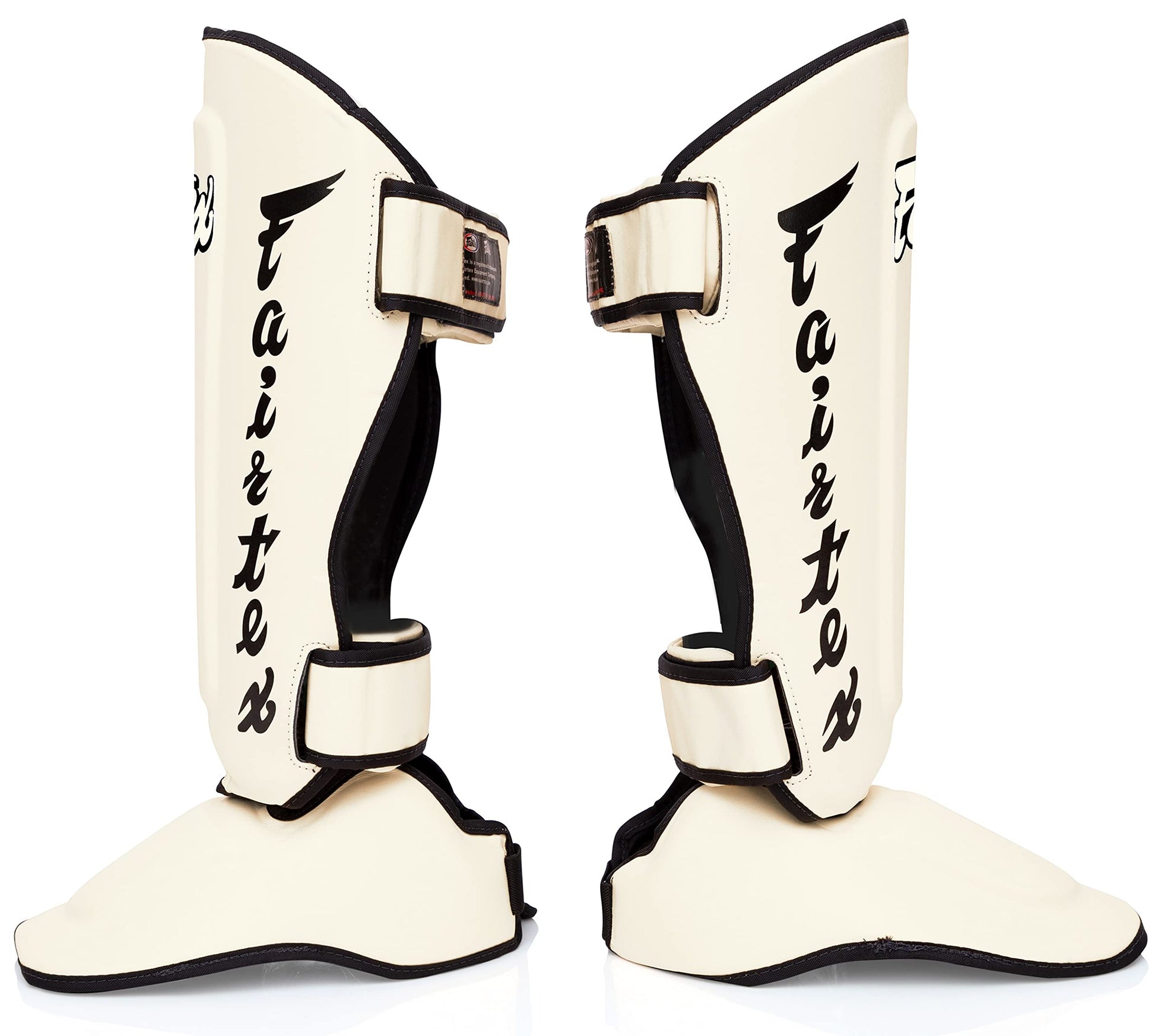 Fairtex SP7 Muay Thai Shin Guards for Men, Women, Kids | Shin Guards Made with Syntek Leather & are Premium, Lightweight & Durable | Detachable shin & Foot Protector The Champ Gear