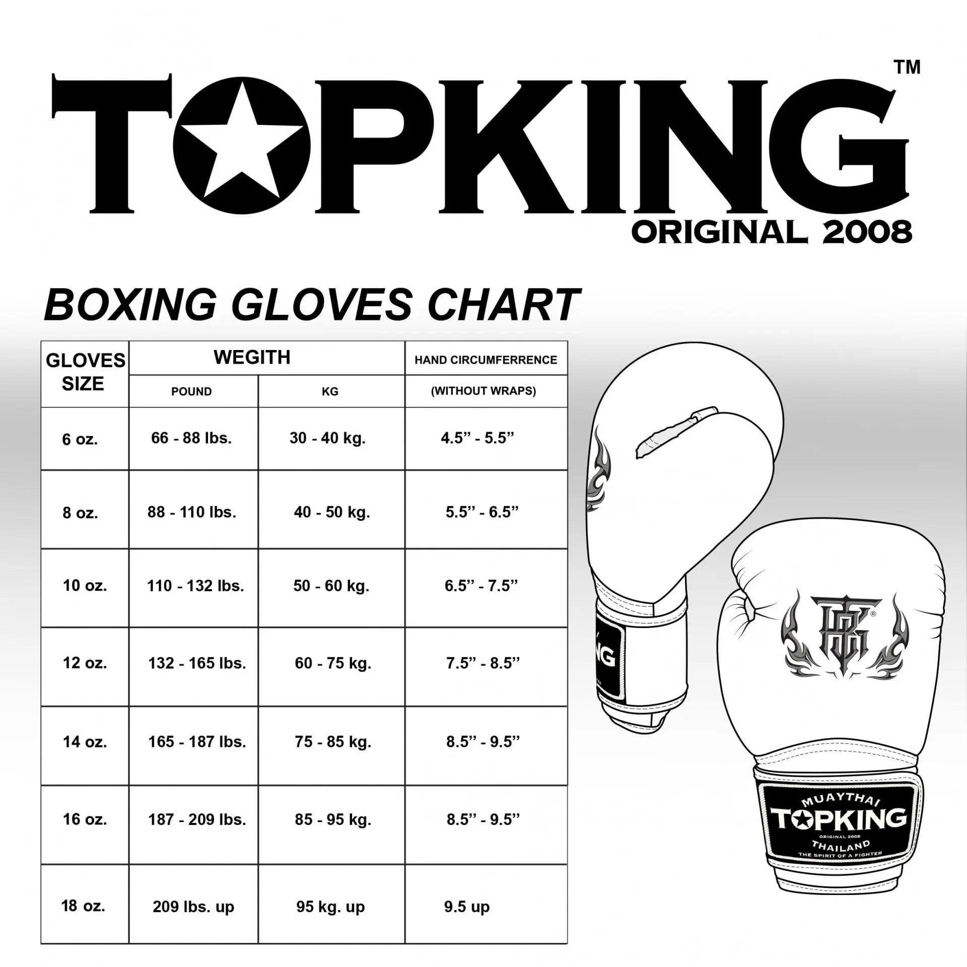 Top King World Series Muay Thai Boxing Gloves - The Champ Gear