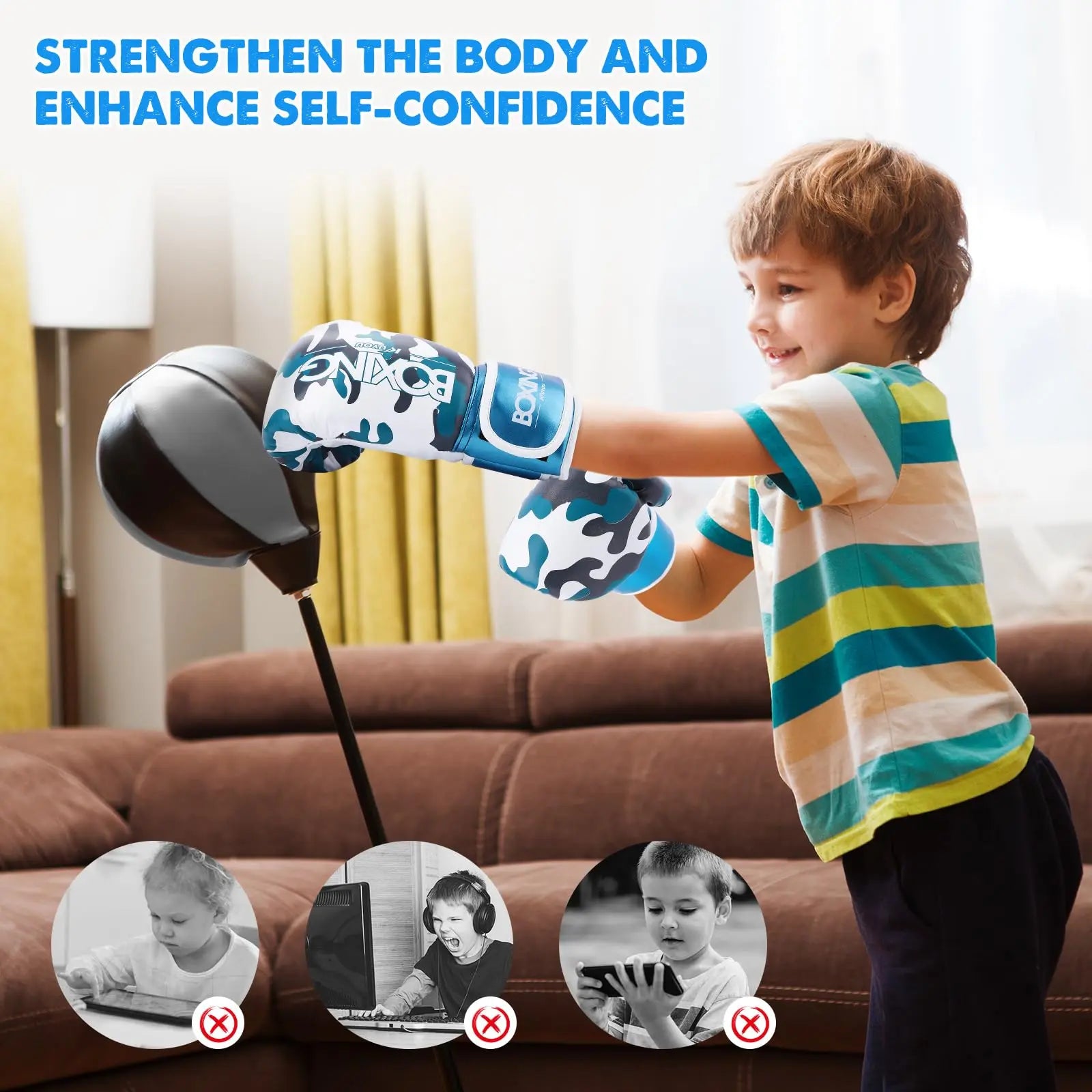 Kids Boxing Glove for Children 3-9 Youth Boys And  Girls - The Champ Gear