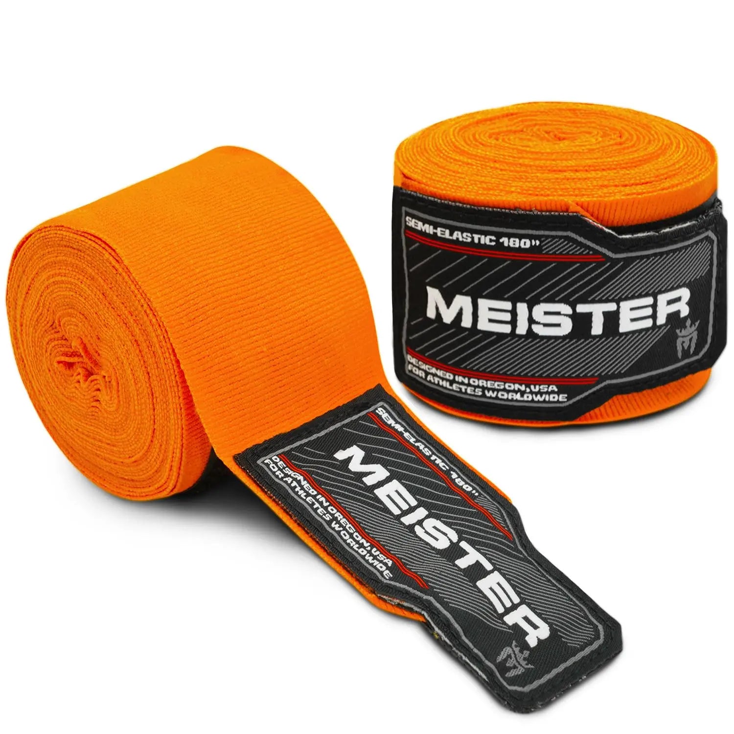 Meister Adult 180" Semi-Elastic Hand Wraps for MMA & Boxing (Pair) - The Champ Gear