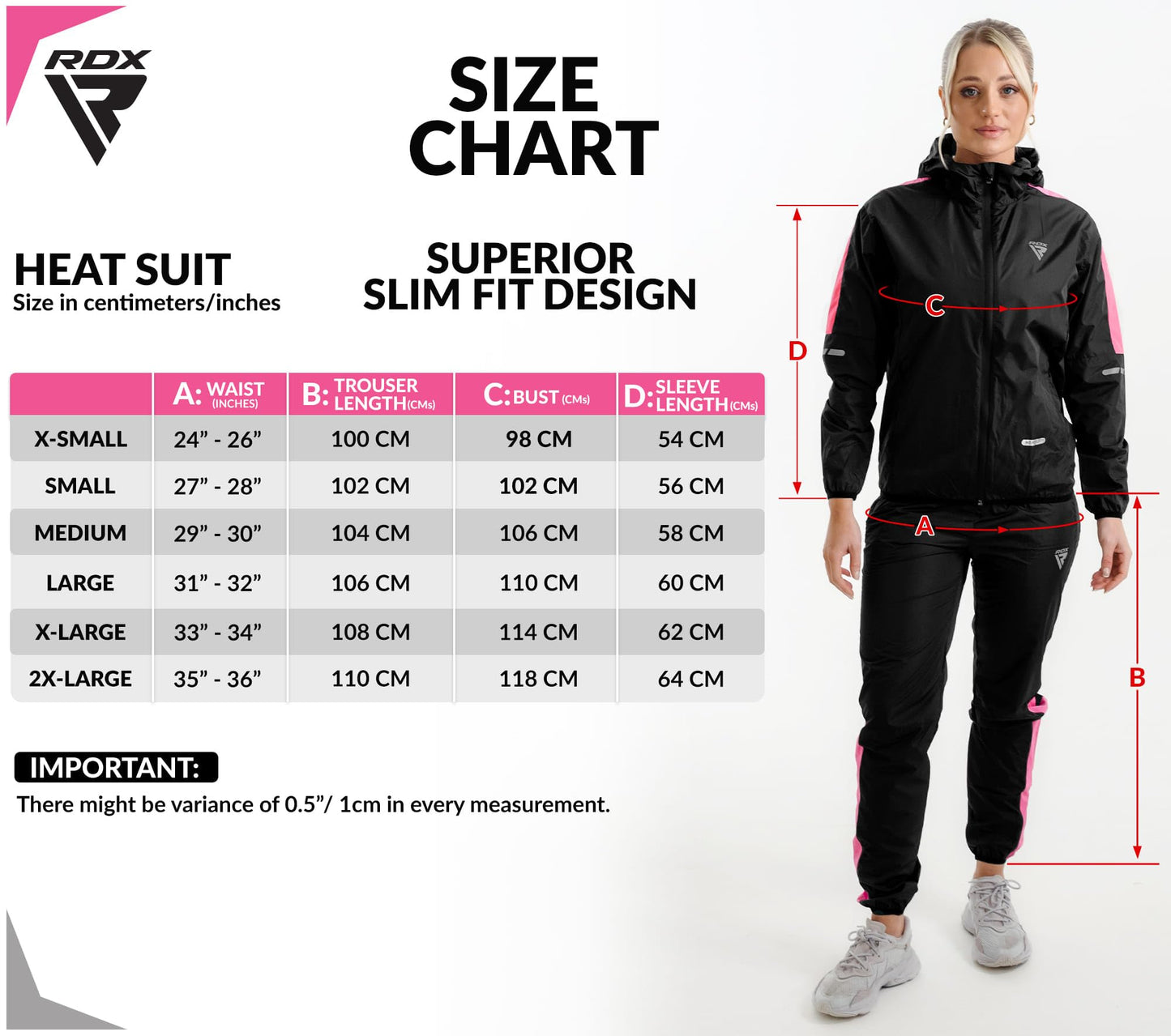 RDX Sauna Suit For Women, REACH OEKO TEX 100 CERTIFIED, Sweat Suit with Hood, Long Sleeves, Gym Fitness Running Workout The Champ Gear