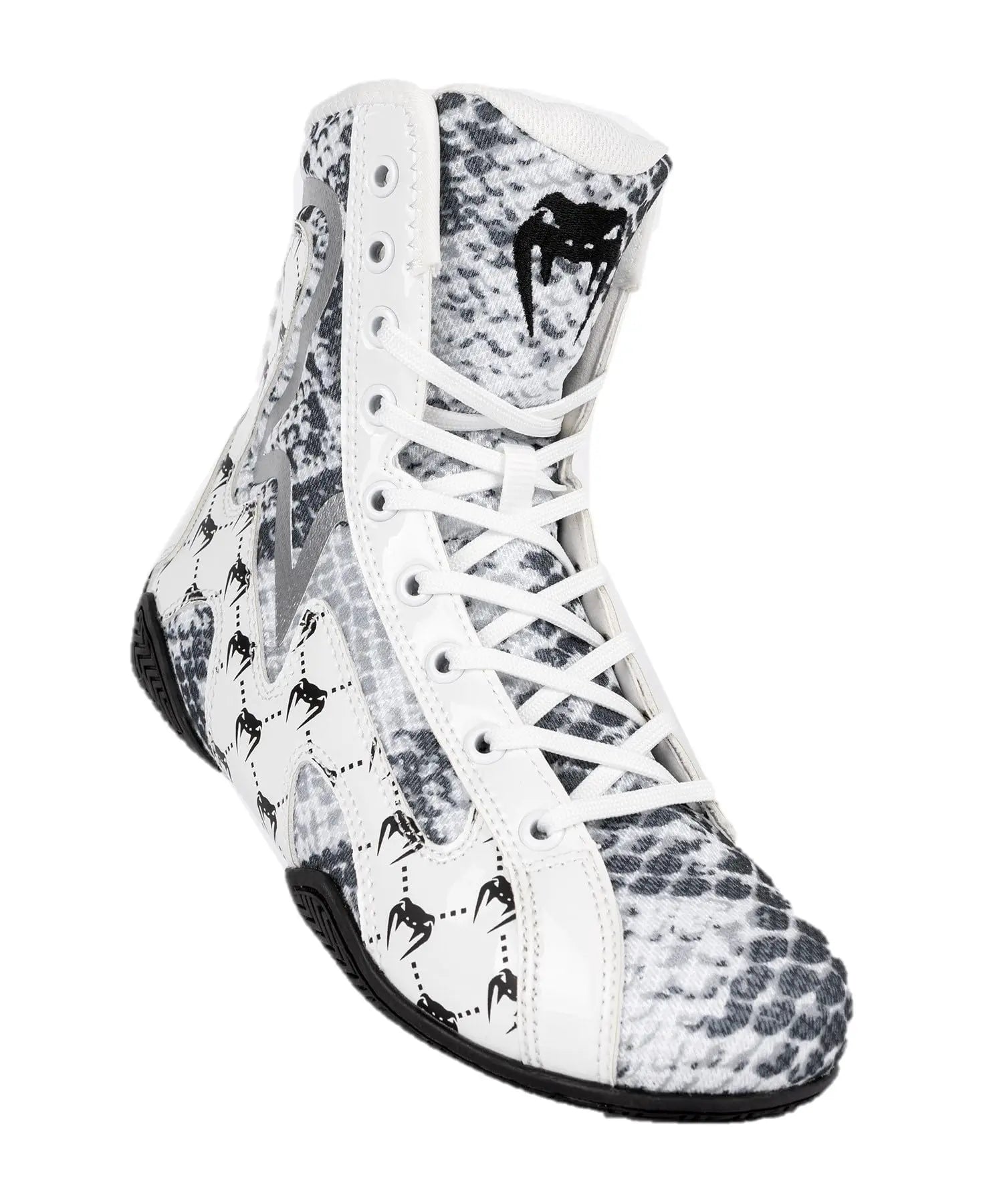 Venum White Snake Boxing Shoes - White - The Champ Gear