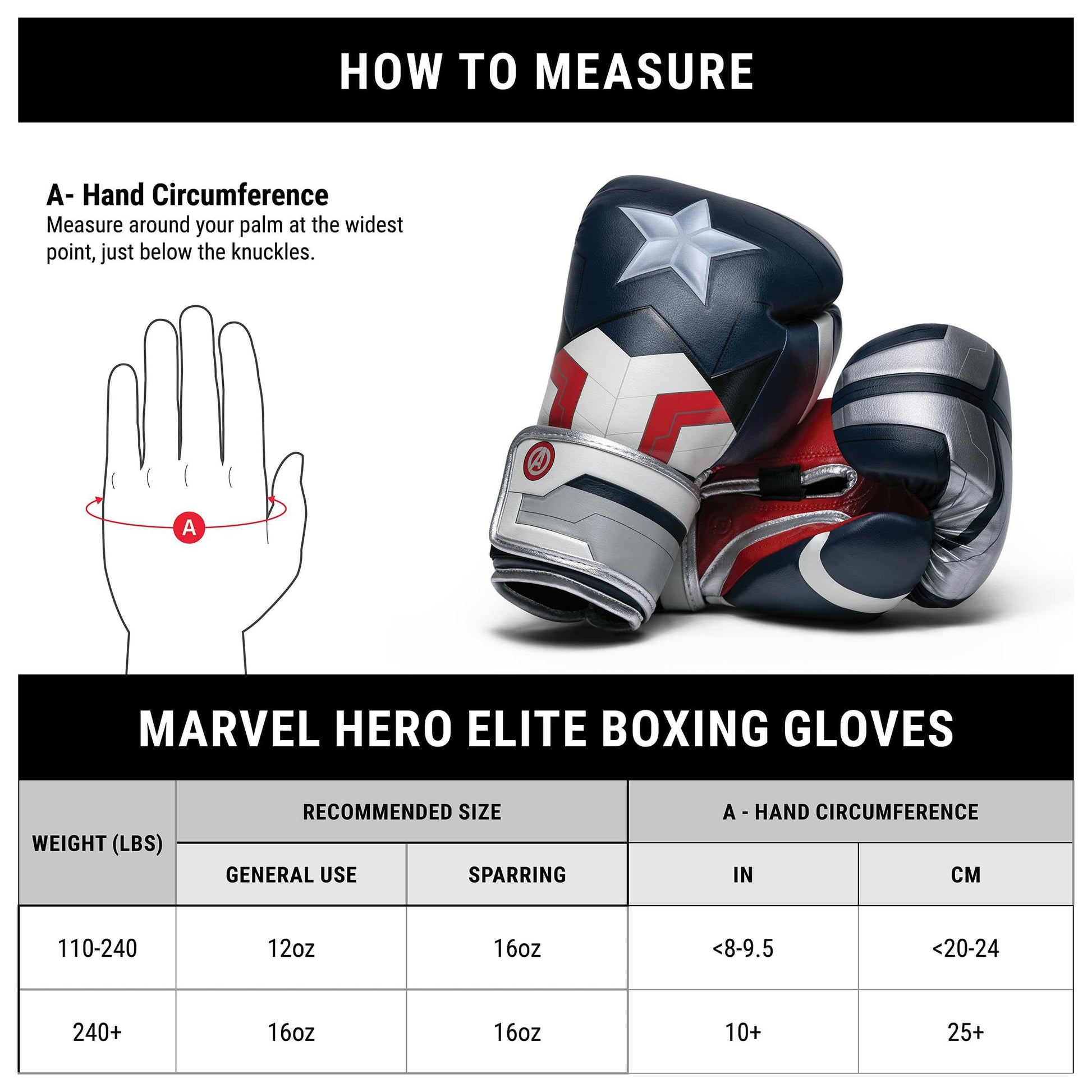 Hayabusa Marvel Hero Elite Boxing Gloves for Men and Women The Champ Gear