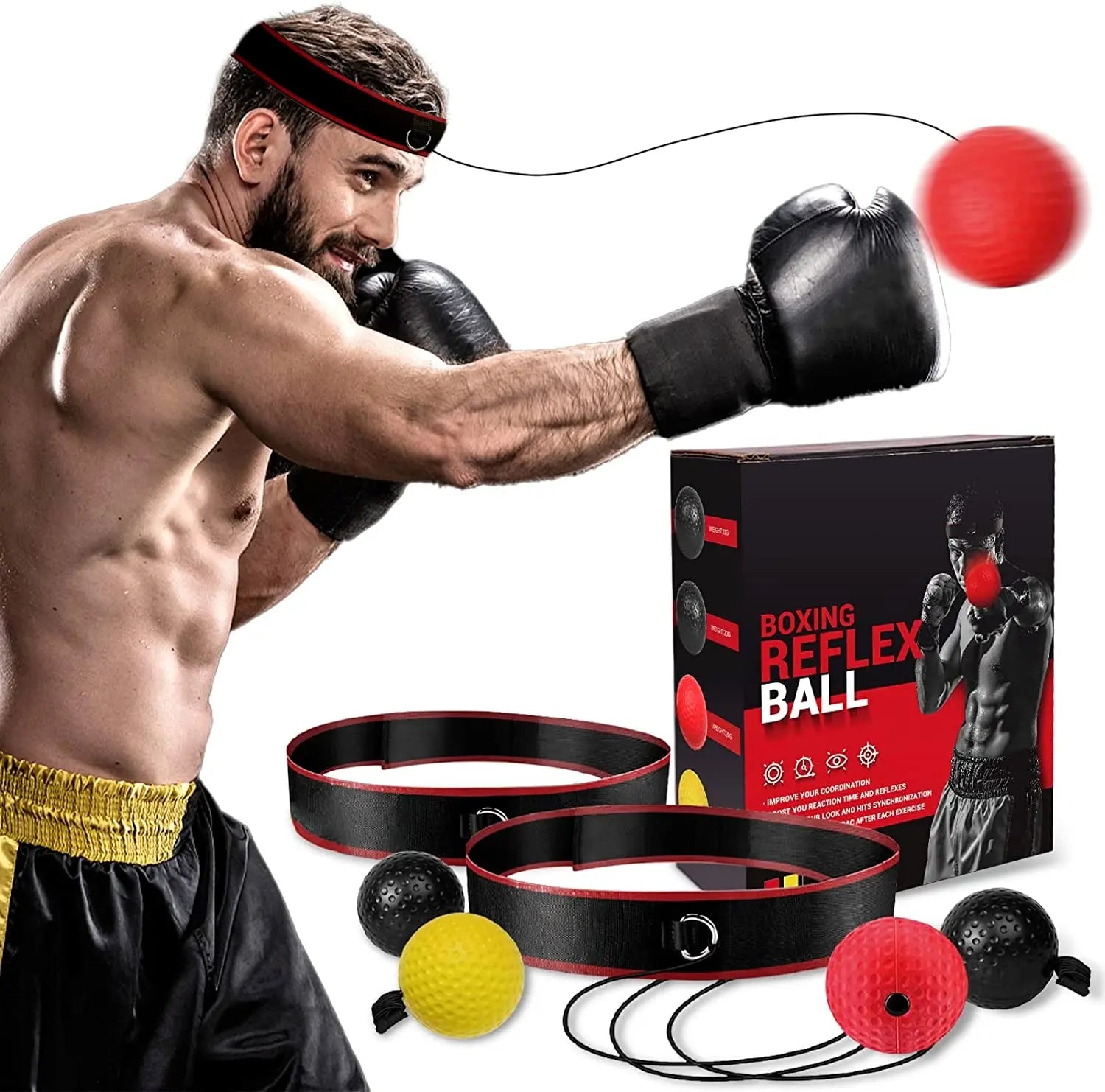 Boxbollen Original with App, Used by Celebrities - MMA Gear Boxing Ball - Boxing