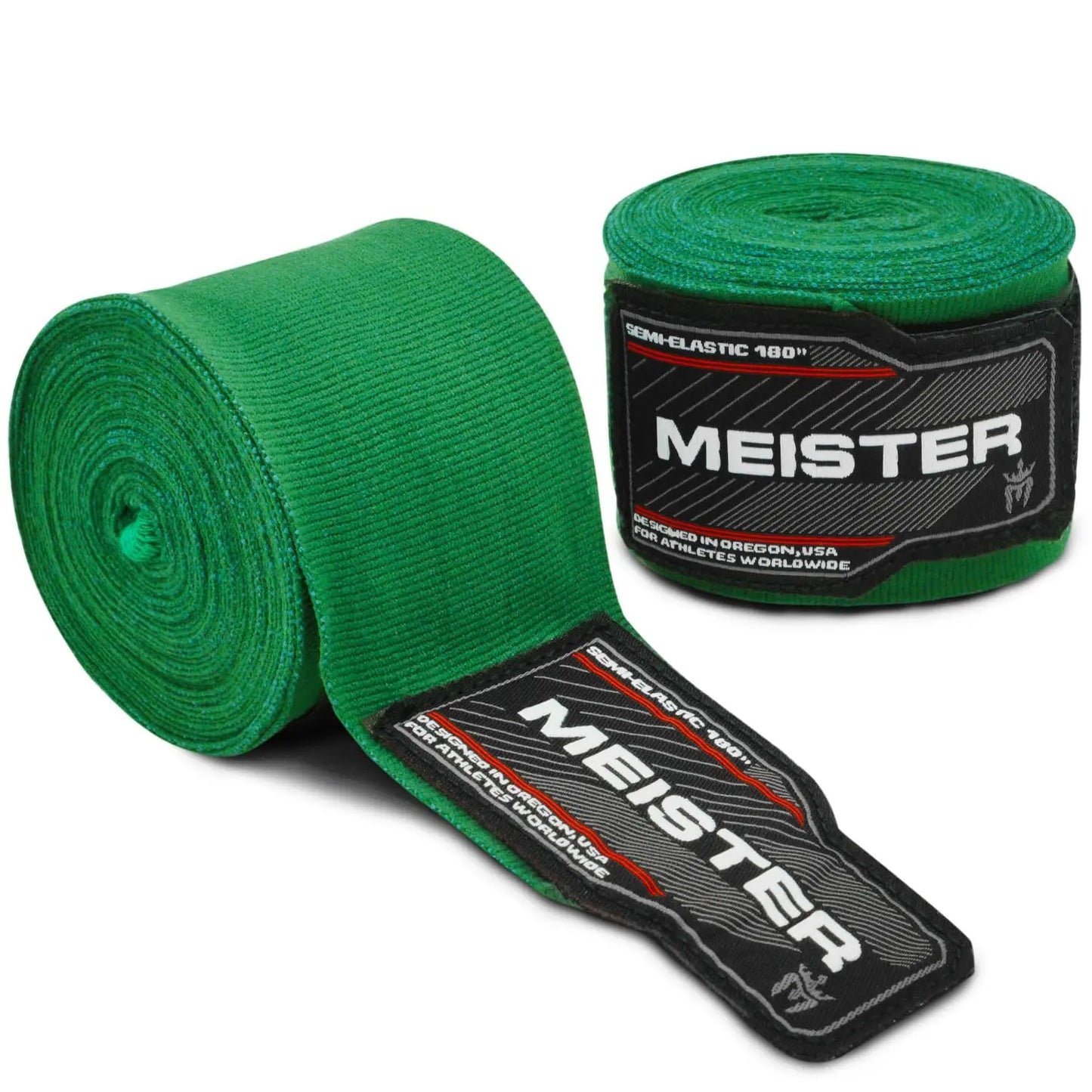 Meister Adult 180" Semi-Elastic Hand Wraps for MMA & Boxing (Pair) - The Champ Gear