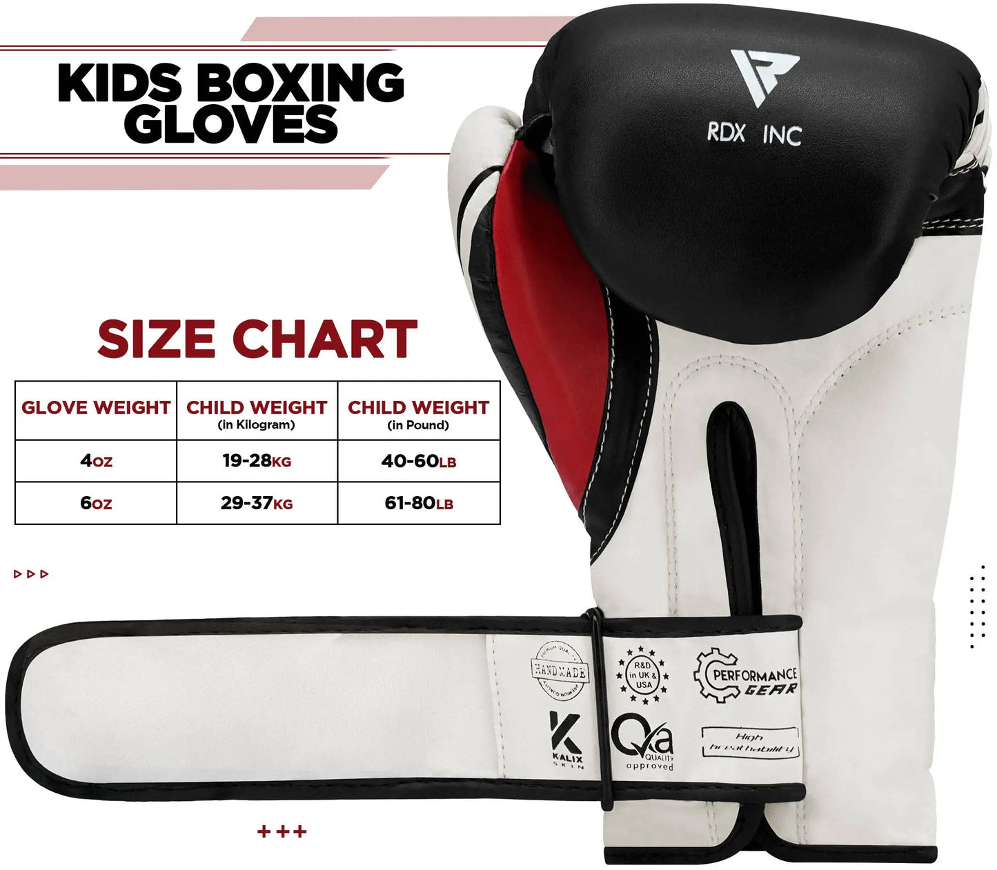 RDX | Kids Boxing Gloves 6oz 4oz Junior - The Champ Gear