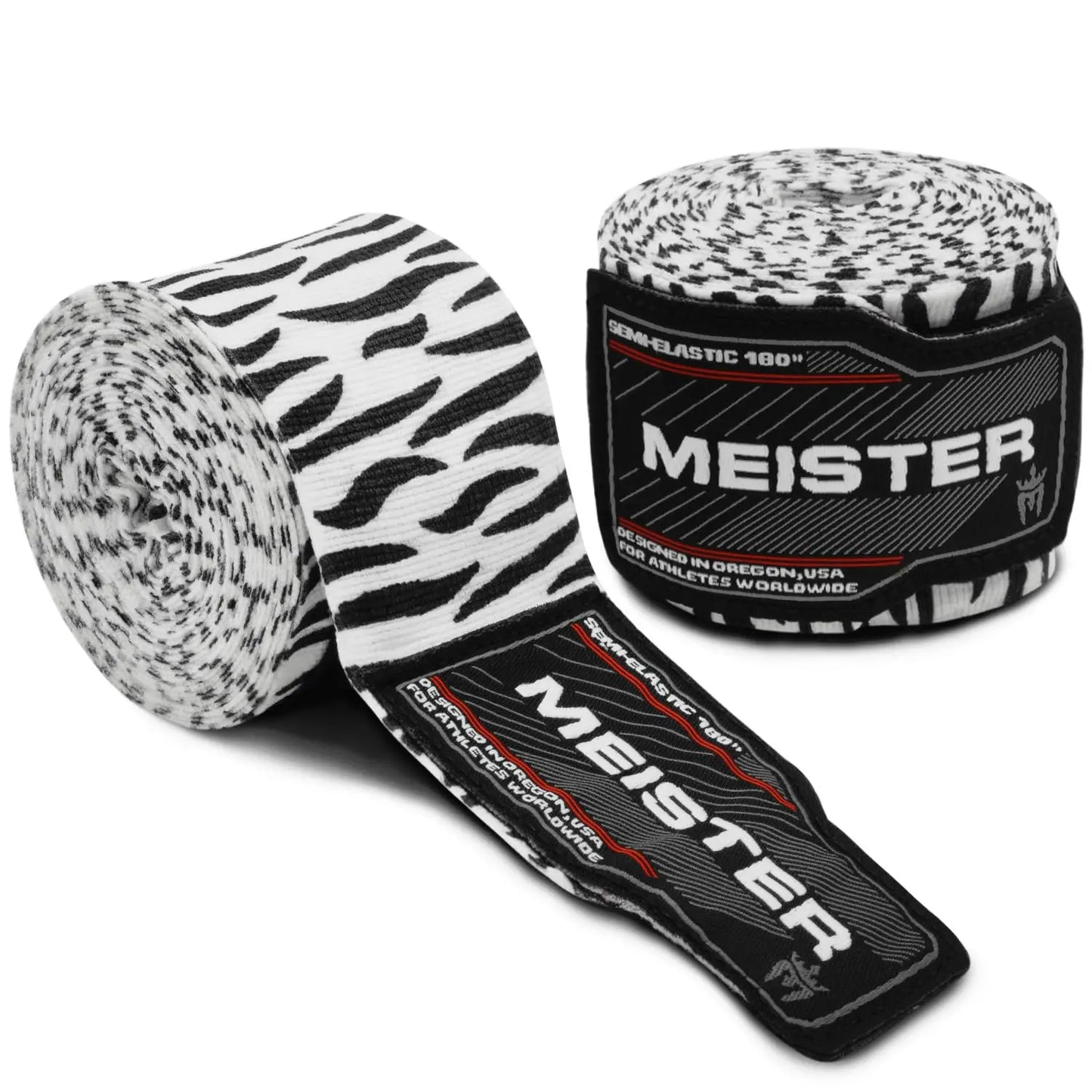 Meister Adult 180" Semi-Elastic Hand Wraps for MMA & Boxing (Pair) - The Champ Gear