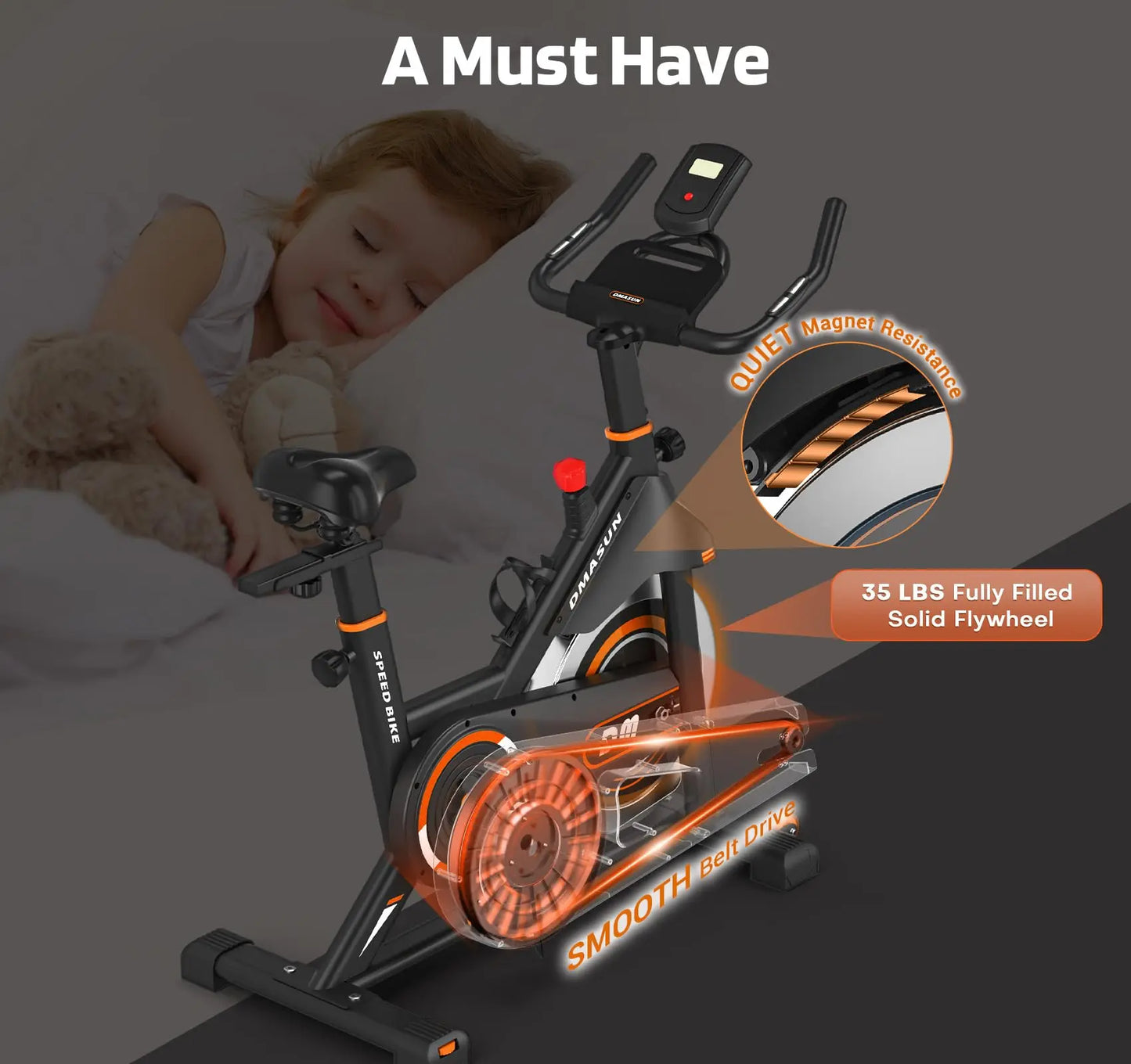 DMASUN Magnetic Resistance Exercise Bike - The Champ Gear