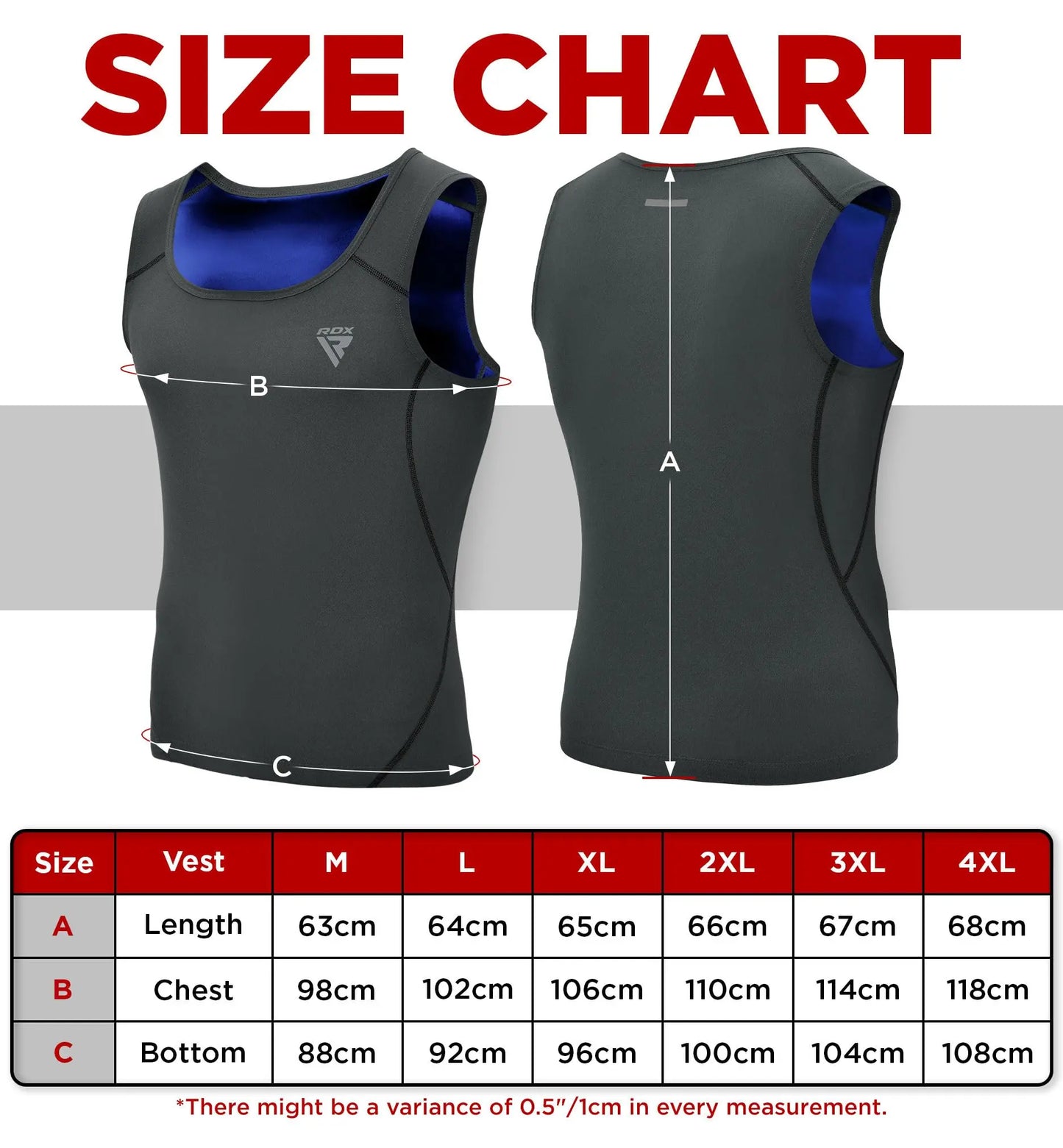 RDX Men's Sauna Vest Heat Trapping Sweat Waist Trainer - REACH OEKO TEX 100 Certified Body Shaper - Zipper - Fitness Tank Top The Champ Gear