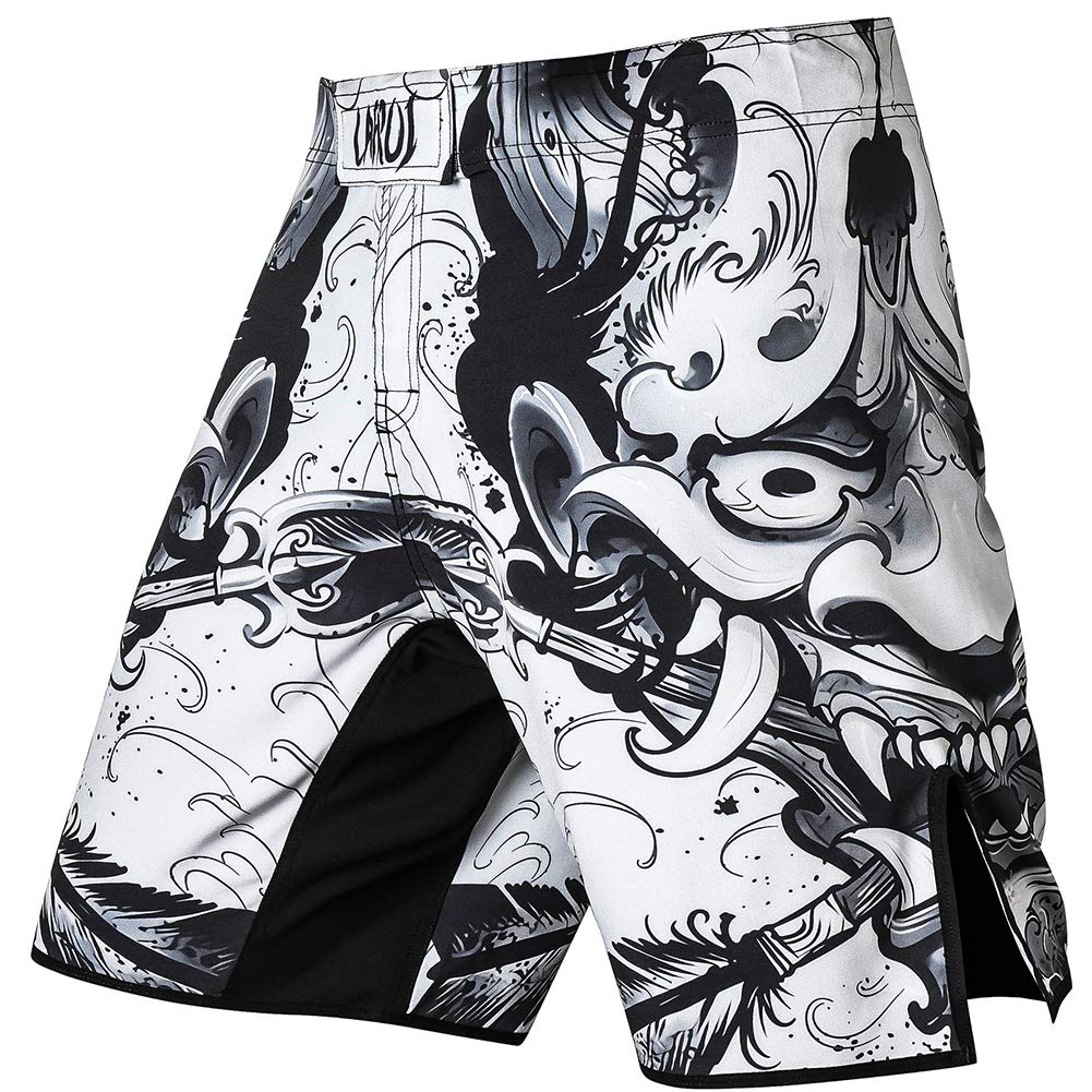 LAFROI Mens MMA Cross Training Boxing Shorts Trunks Fight Wear with Drawstring and Pocket-QJK01 The Champ Gear