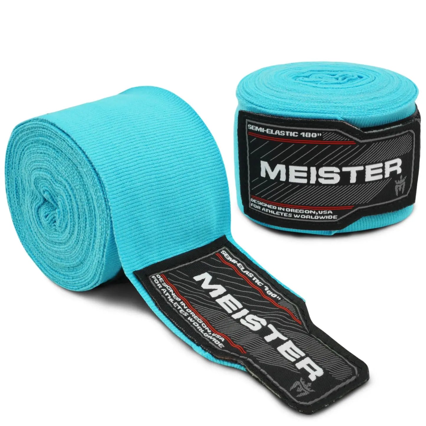 Meister Adult 180" Semi-Elastic Hand Wraps for MMA & Boxing (Pair) - The Champ Gear