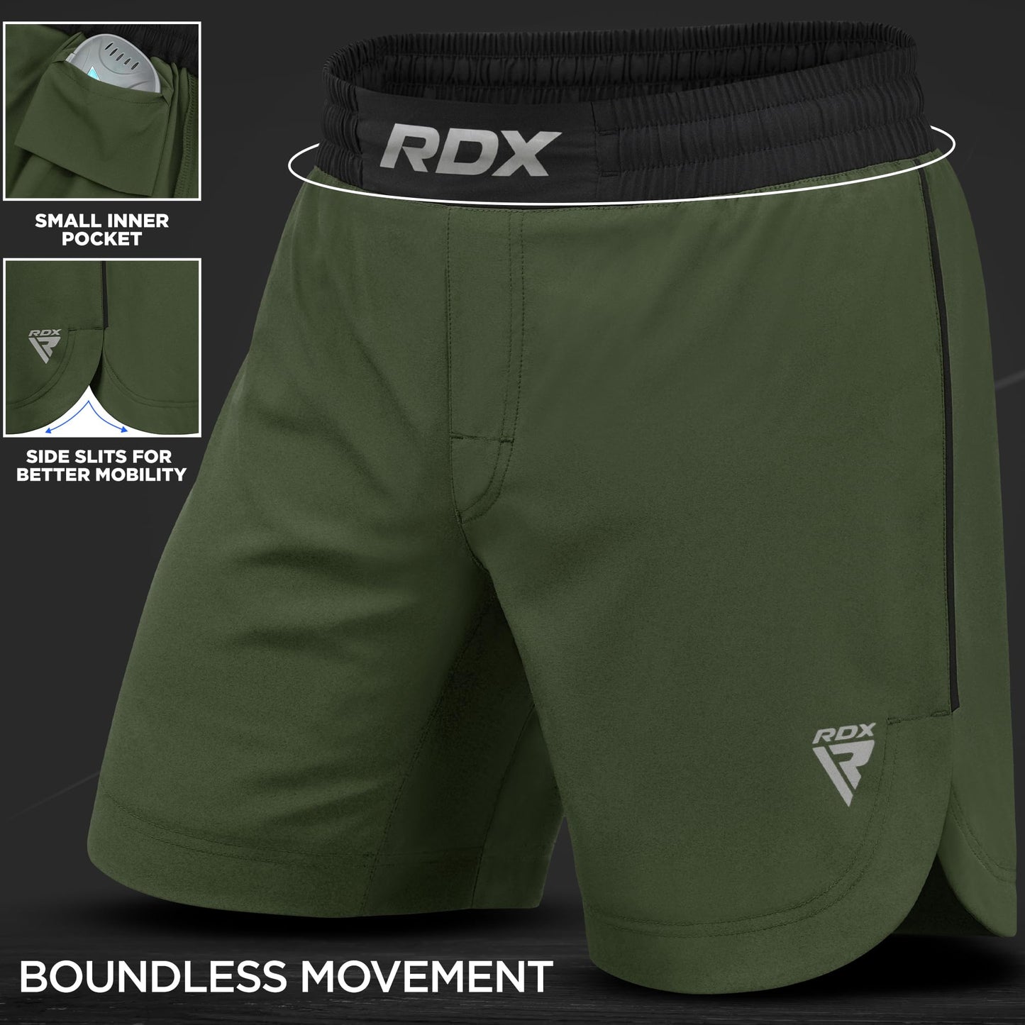 RDX MMA Shorts for Training and Kick Boxing, Trunks for Bodybuilding, Cage Fighting, Muay Thai,BJJ Grappling, Combat Sports The Champ Gear