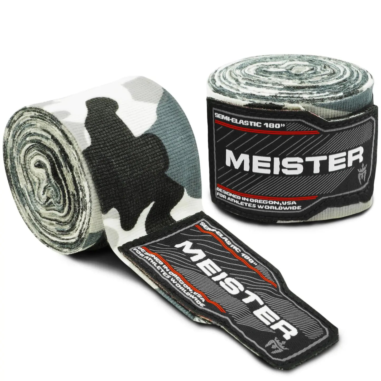 Meister Adult 180" Semi-Elastic Hand Wraps for MMA & Boxing (Pair) - The Champ Gear