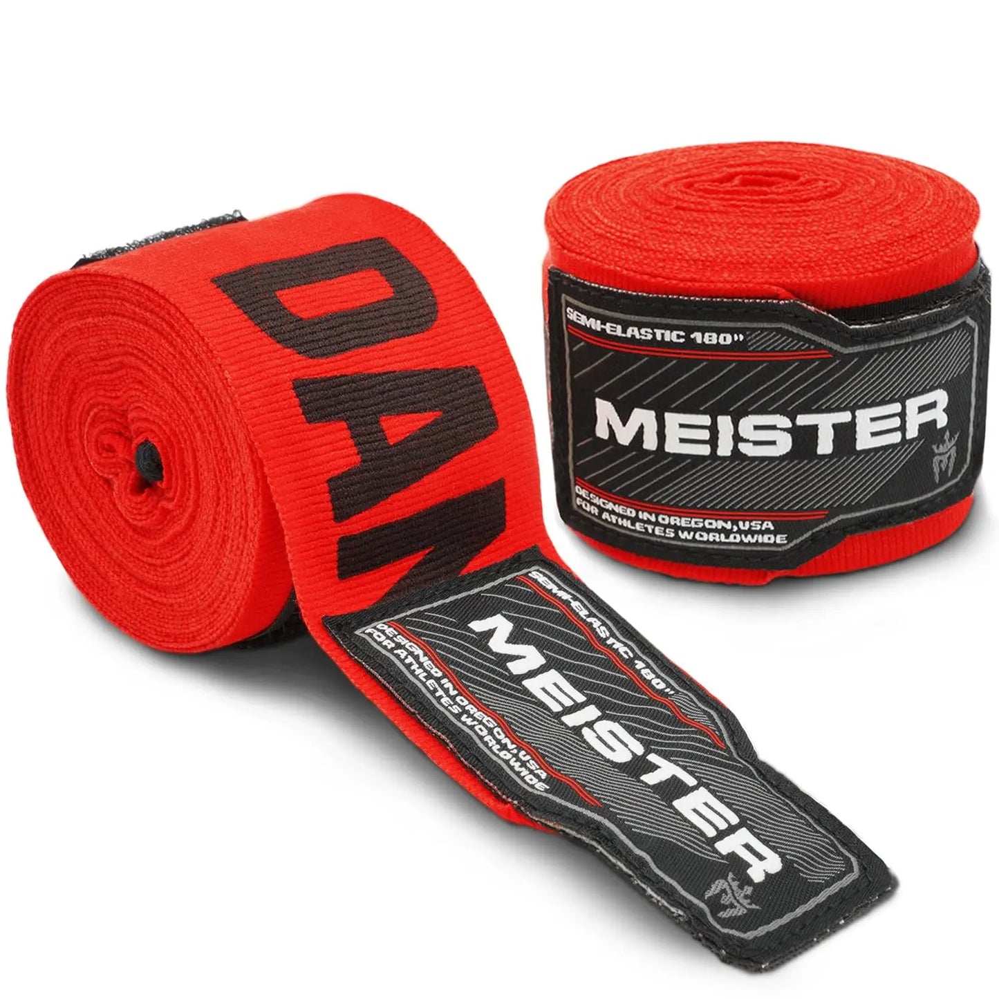 Meister Adult 180" Semi-Elastic Hand Wraps for MMA & Boxing (Pair) - The Champ Gear