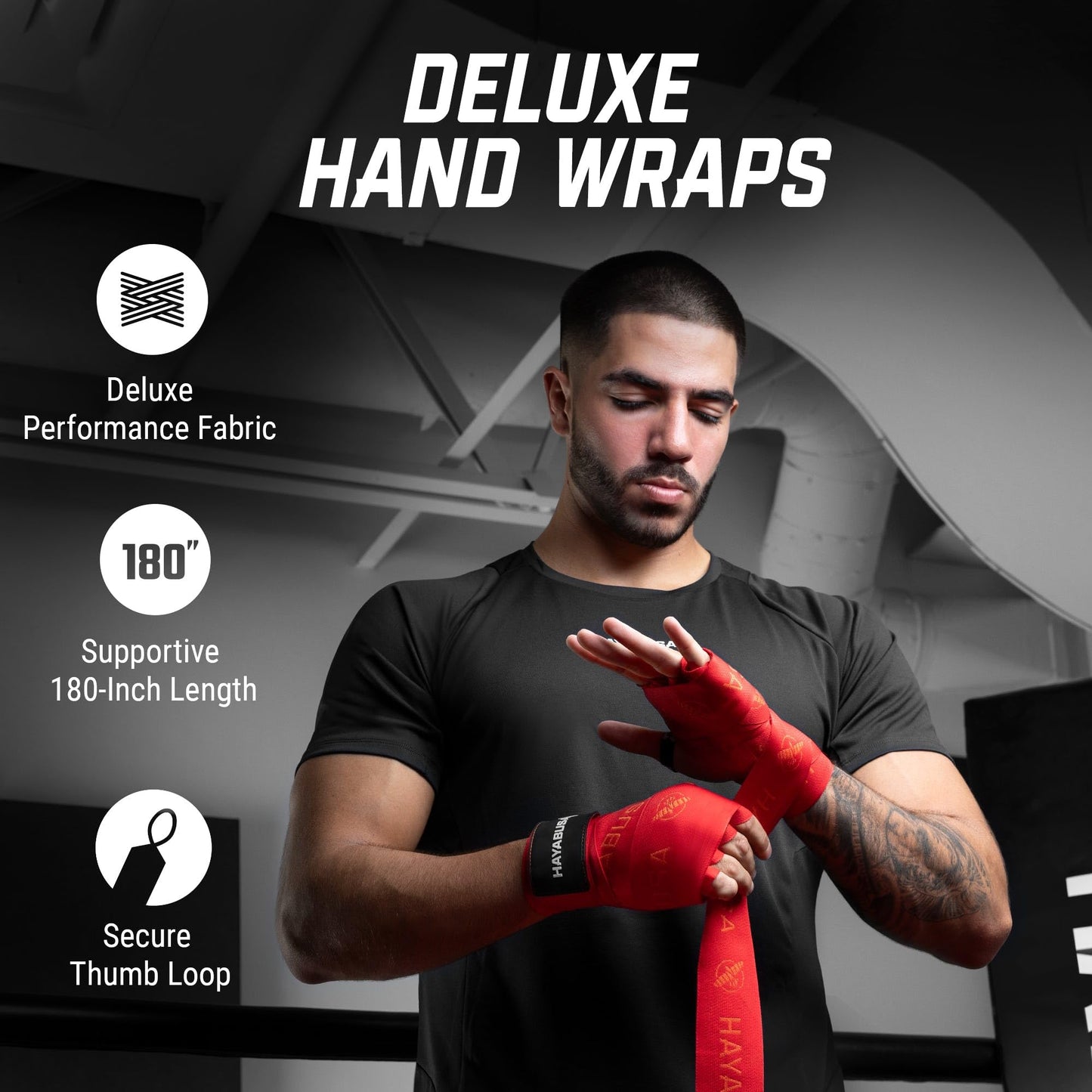 Hayabusa Deluxe Boxing Hand Wraps 180in The Champ Gear