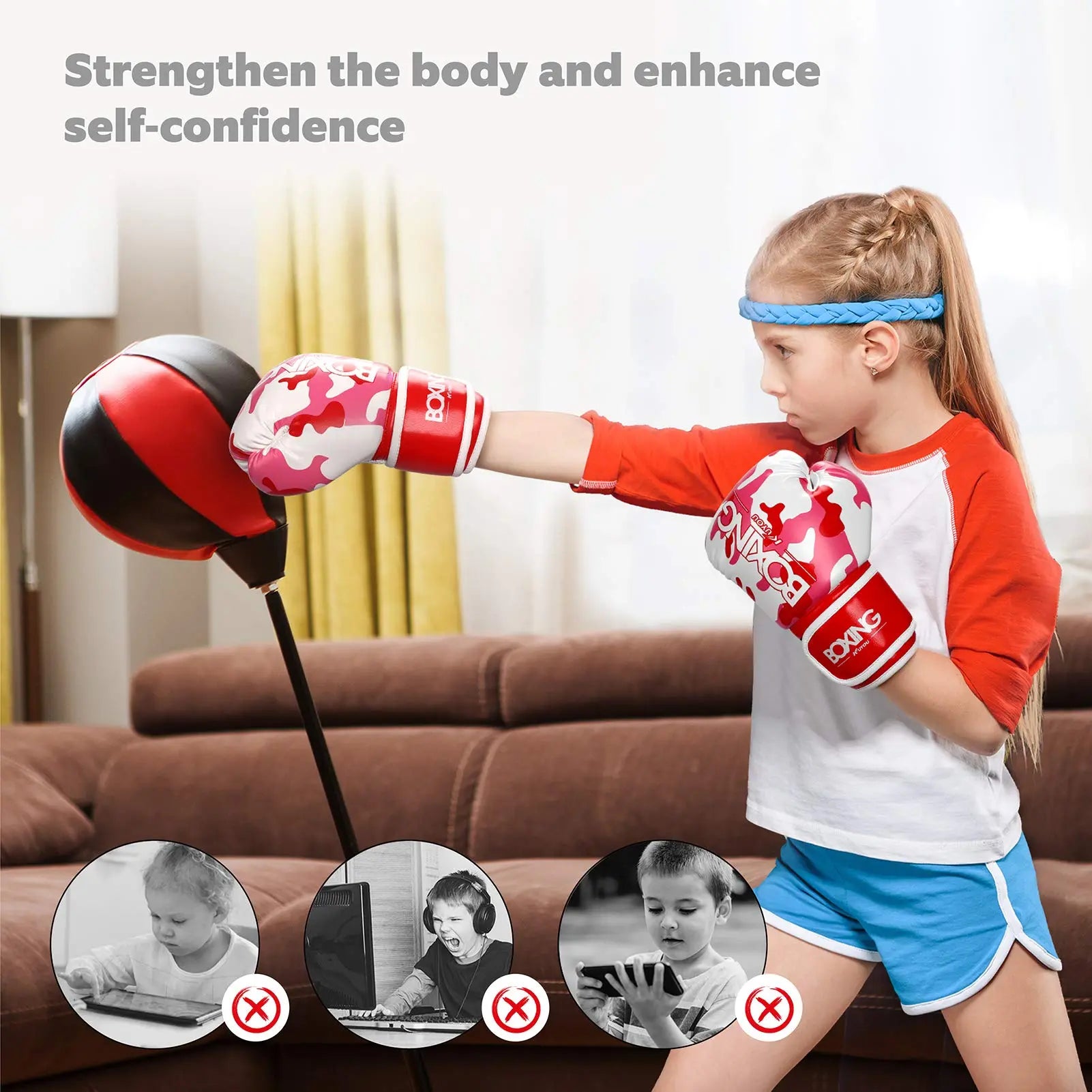 Kids Boxing Glove for Children 3-9 Youth Boys And  Girls - The Champ Gear