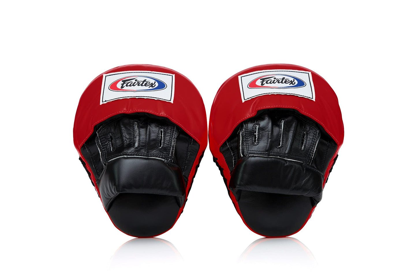 Fairtex FMV9 Contoured Focus Mitts |Striking Accuracy & Protection for Boxing, Muay Thai, Kickboxing |Ergonomic Design, Soft Padding, Secure Fit Leather The Champ Gear