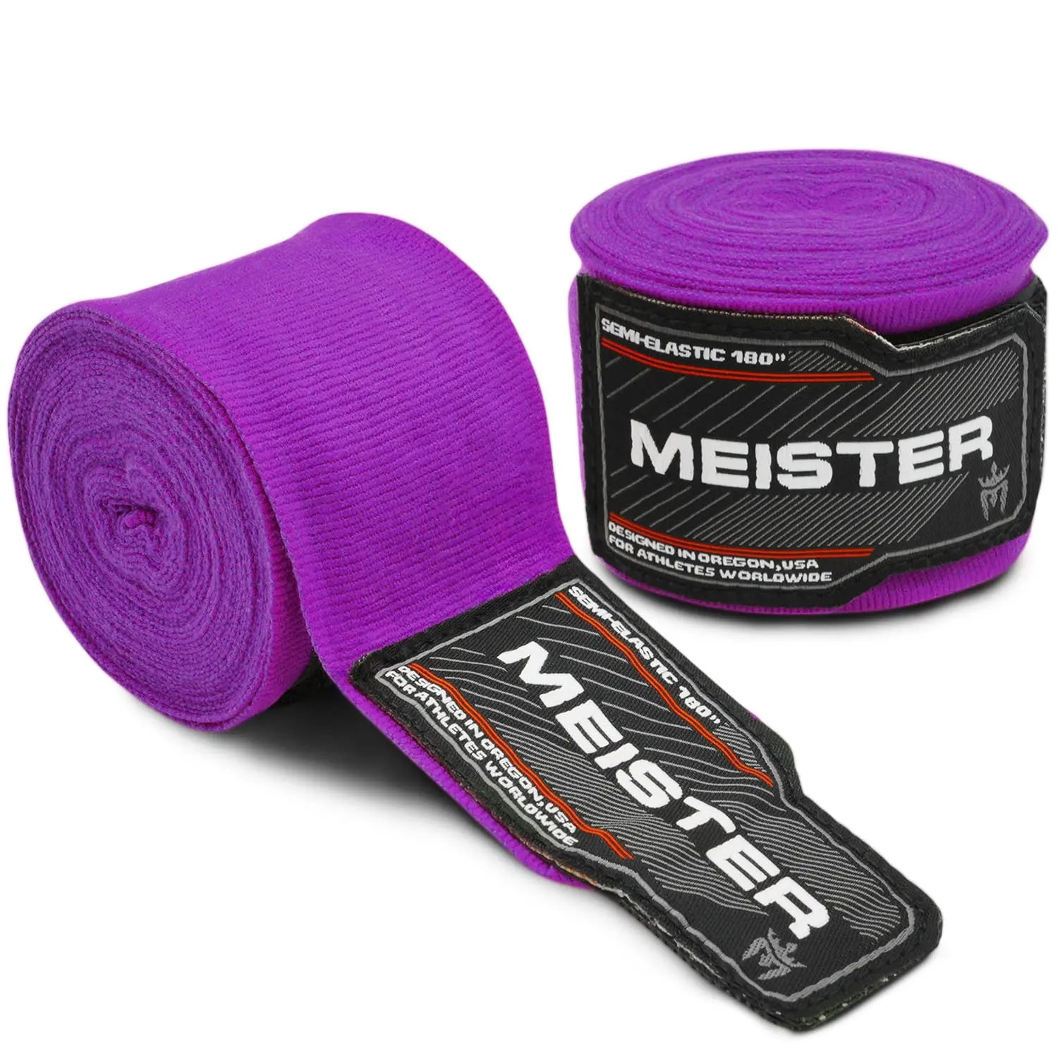 Meister Adult 180" Semi-Elastic Hand Wraps for MMA & Boxing (Pair) - The Champ Gear