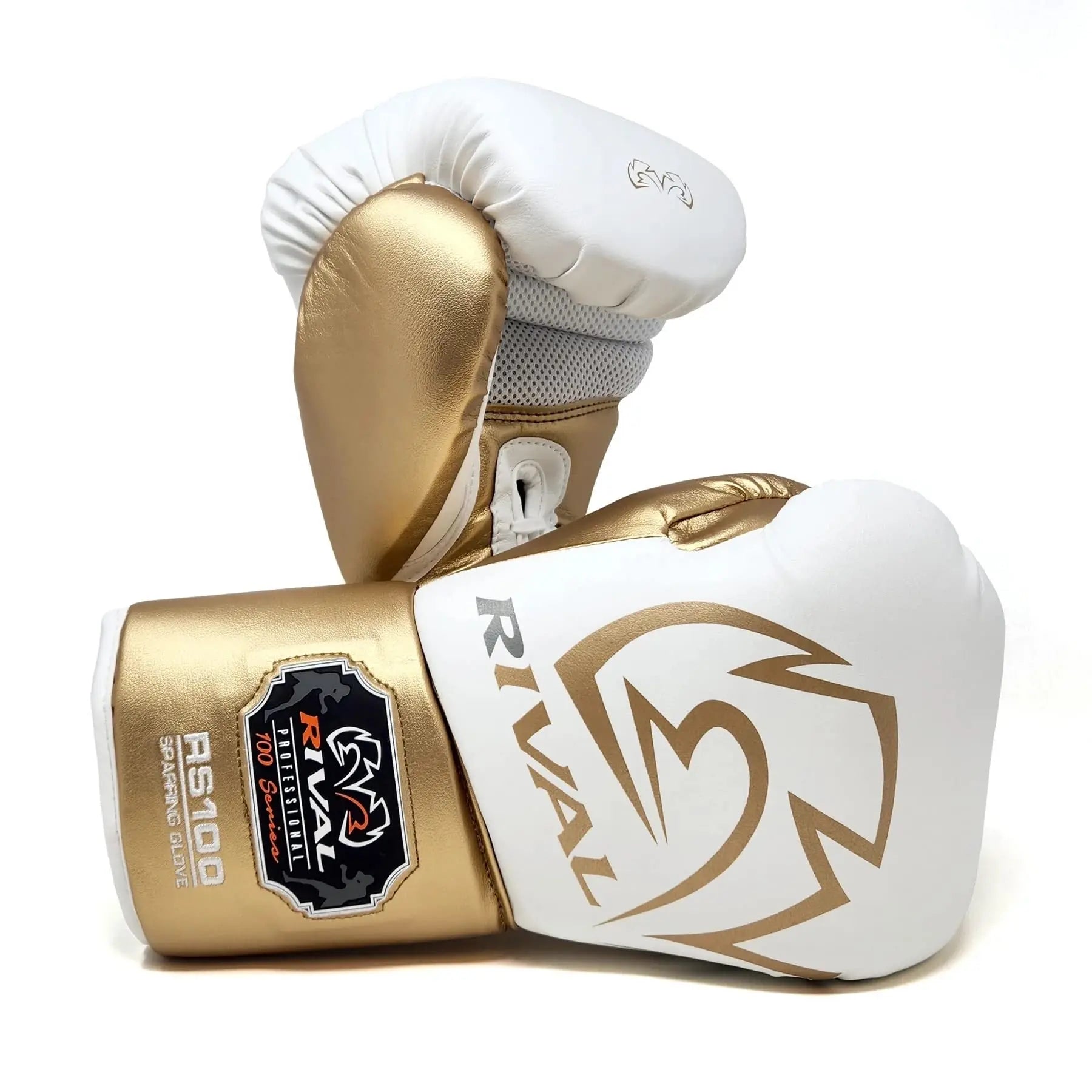 RIVAL Boxing RS100 Professional Lace-Up Sparring Gloves, Handcrafted with Super-Rich Microfiber PU, Ergonomically Designed to Perfectly Fit Your Hand The Champ Gear