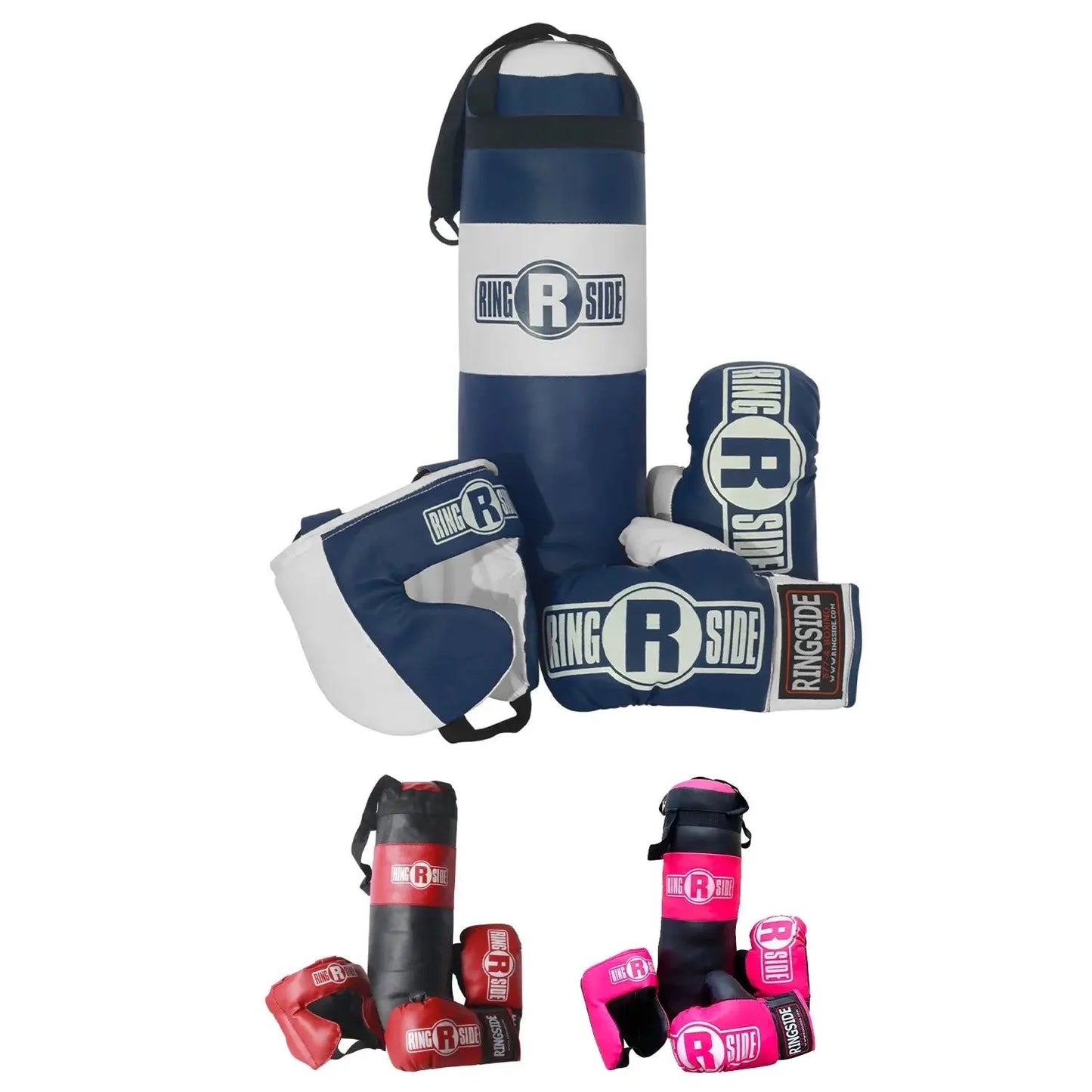 Kids Boxing Set with Mini Heavy Bag, Gloves and Headgear - Royal Blue