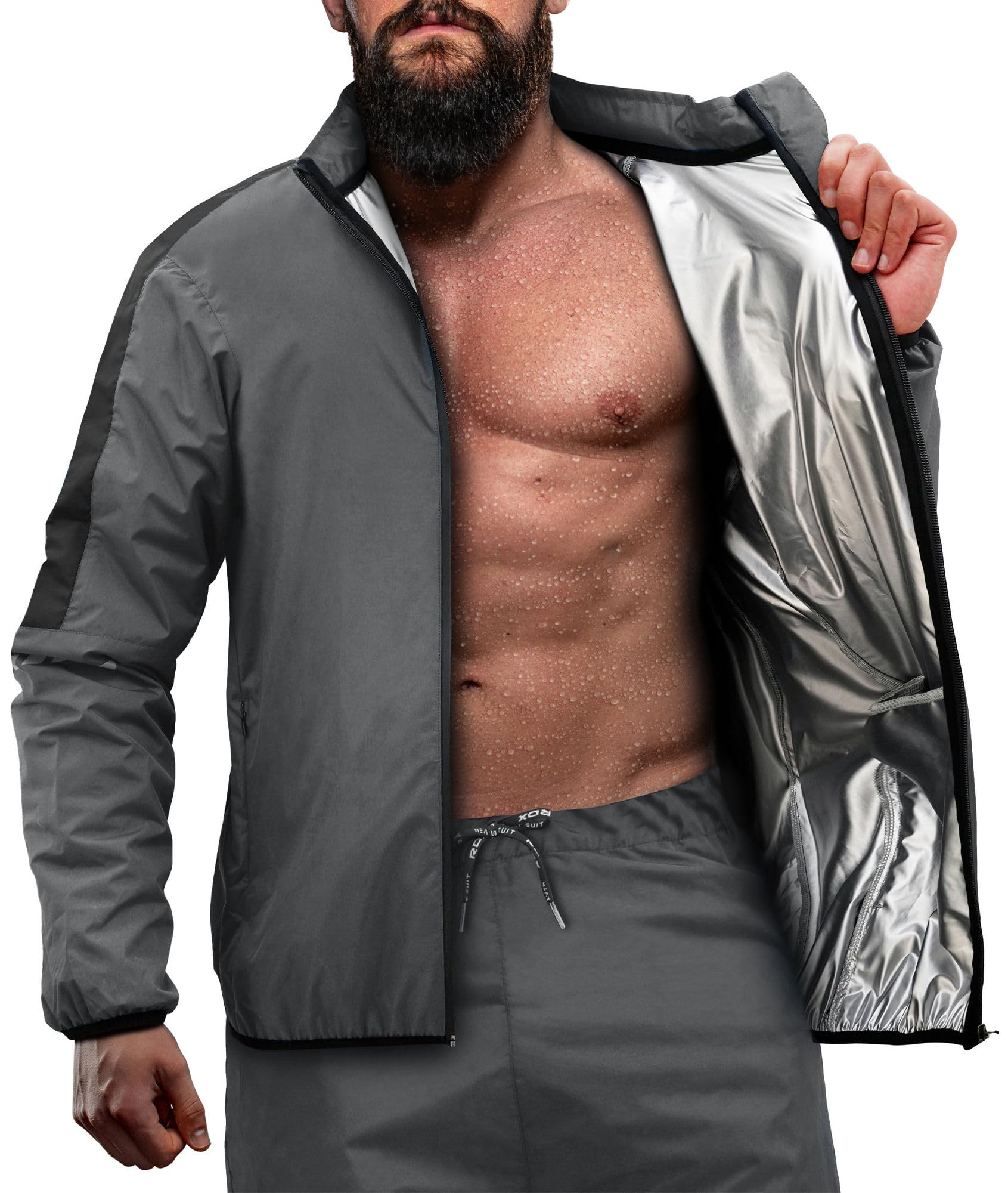 RDX Sauna Suit Weight Loss, Full Body Heat Sweat Suit, REACH OEKO TEX 100 CERTIFIED, Anti Rip Long Sleeves Tracksuit Boxing The Champ Gear