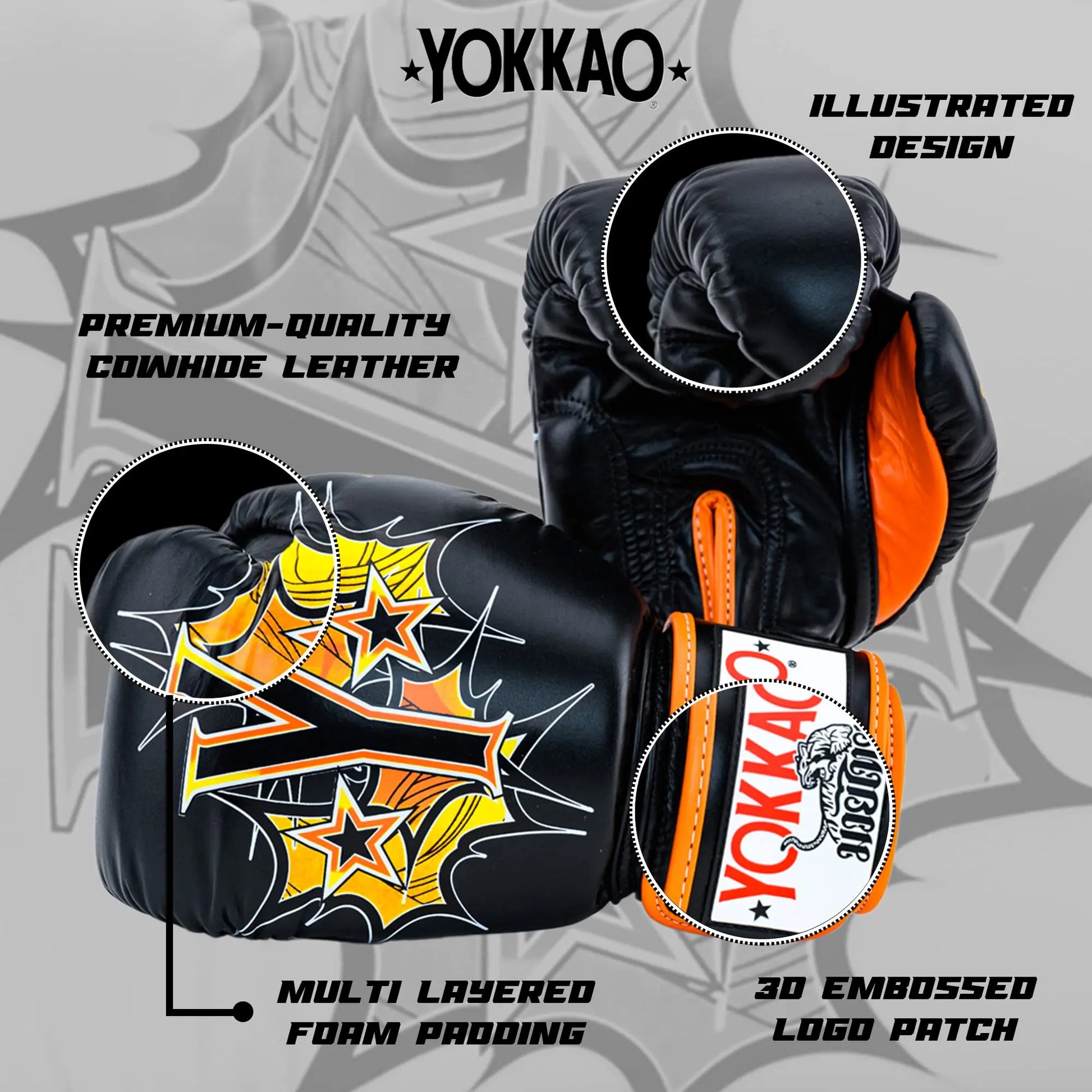 YOKKAO Design Breathable Muay Thai Boxing Glove The Champ Gear