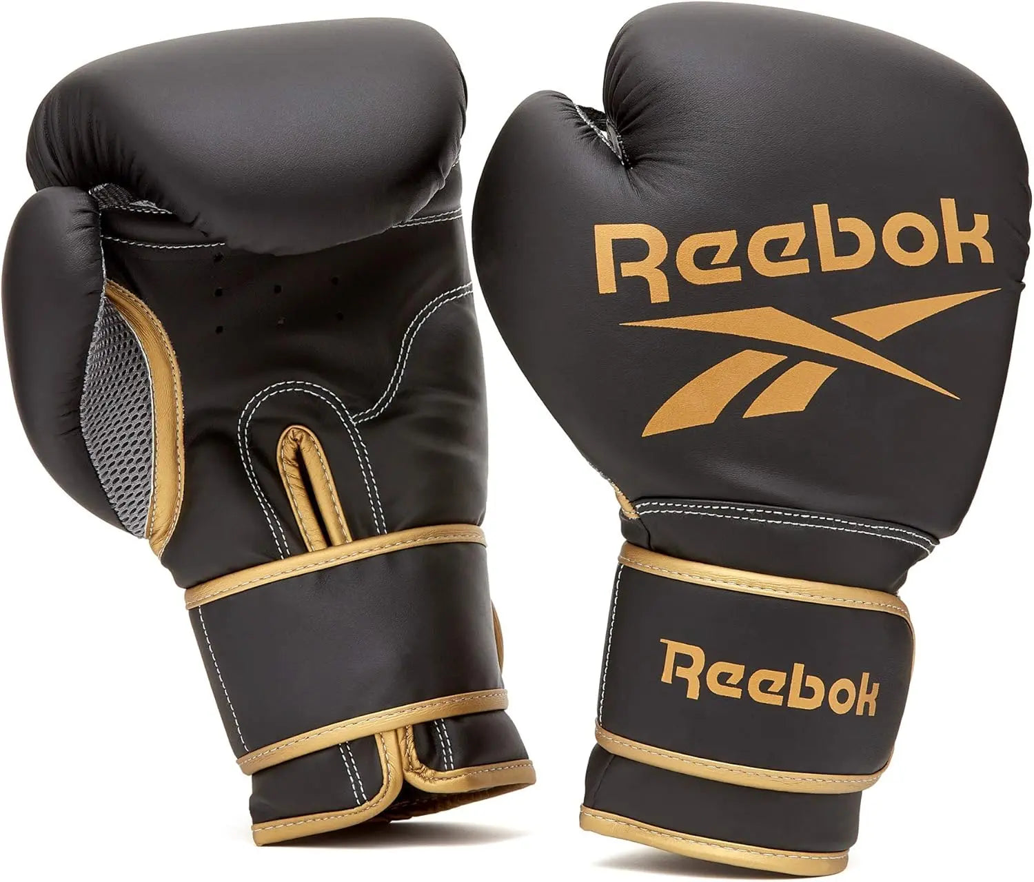 Reebok Unisex's Boxing Gloves-16oz-Gold/Black, Gold/Black, 16 oz - The Champ Gear